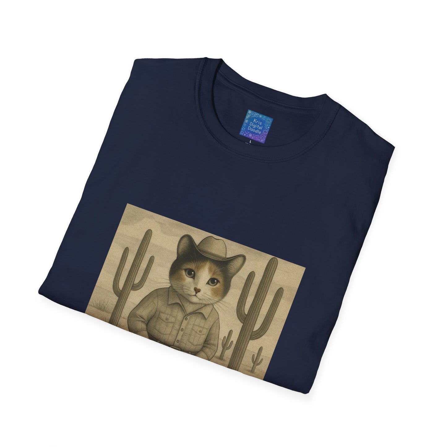 Cowboy Cat Western Graphic T-Shirt, Vintage Country Style Tee