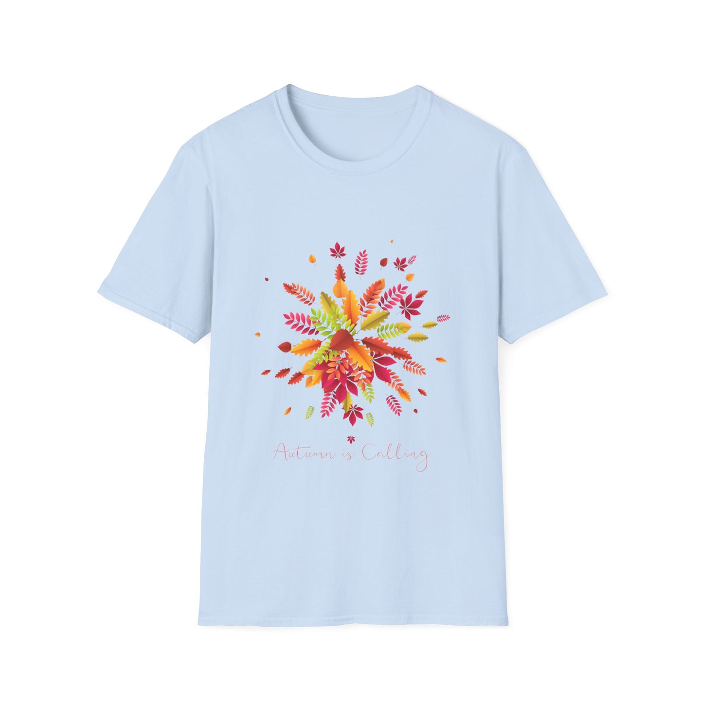 Autumn Is Calling Fall Leaves Graphic T Shirt Seasonal Fashion Tee Unisex Soft style T Shirt