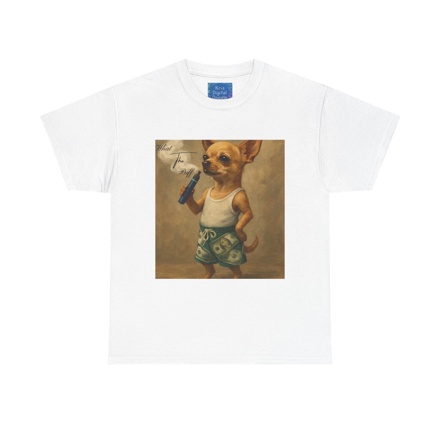 Urban What the Puff Chihuahua Streetwear Vape Graphic Tee