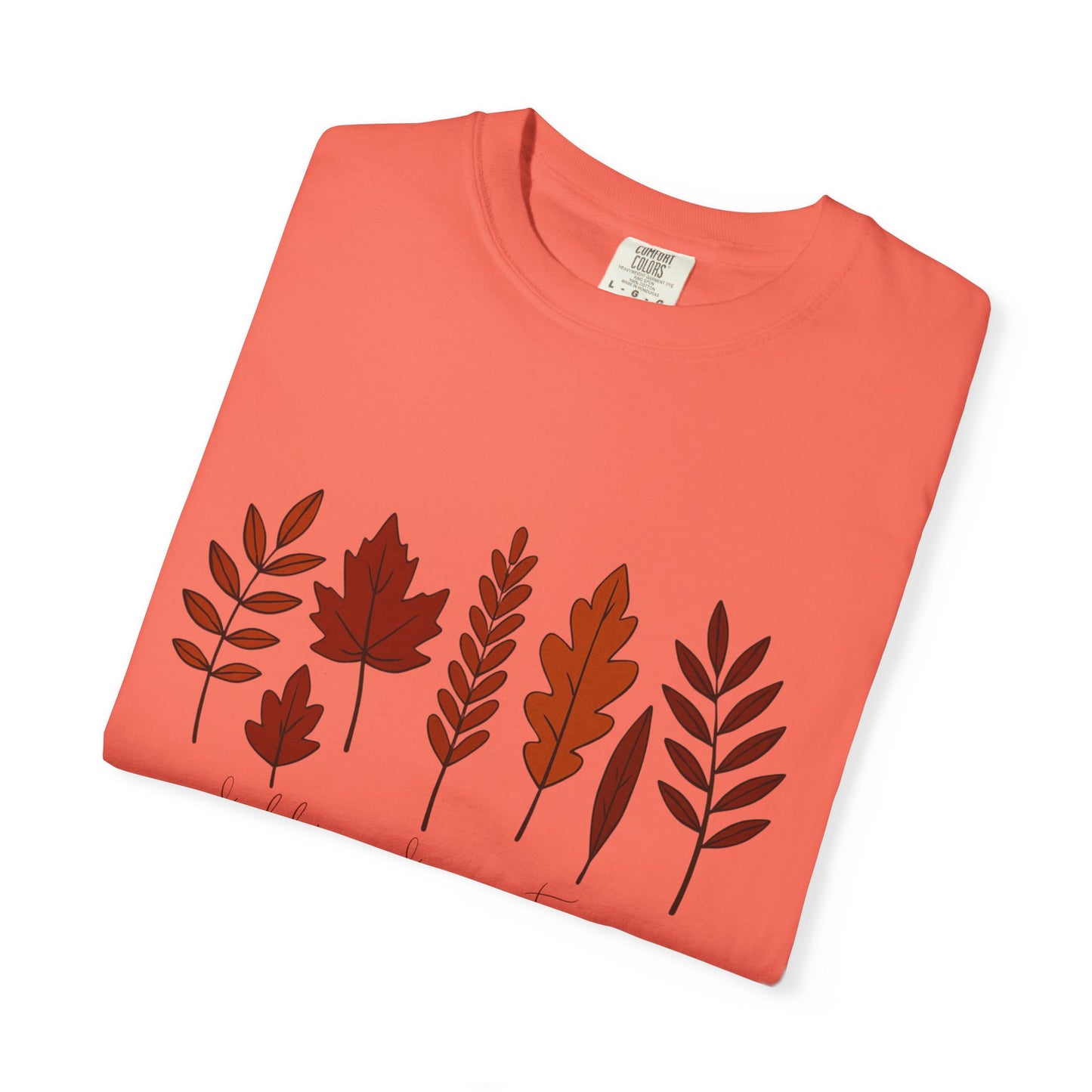Falling for Autumn Shirt Cozy Fall Leaves Graphic Tee for Seasonal Outfits Unisex Garment Dyed T shirt