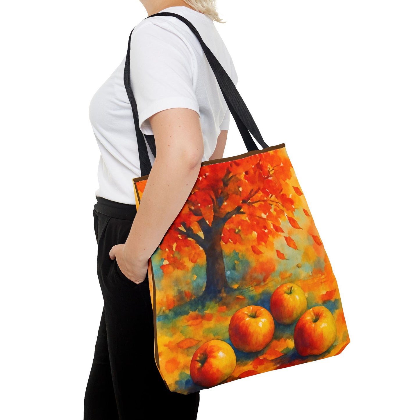 Autumn Apple Orchard Tote Bag Fall Harvest Reusable Shoulder Bag Tote Bag (AOP)