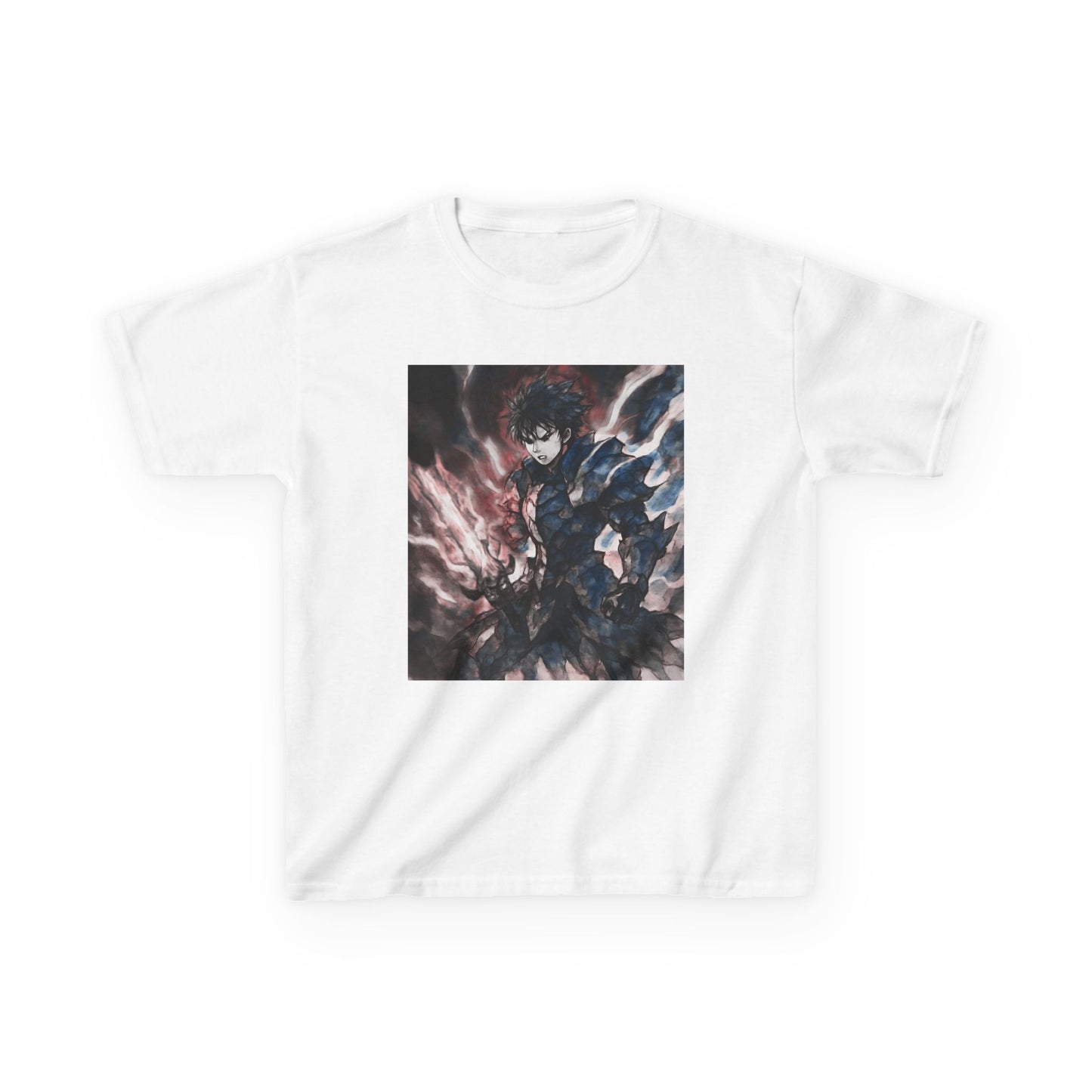 Dark Anime Power T Shirt Edgy Graphic Tee for Fans of Japanese Style Kids Heavy Cotton™ Tee