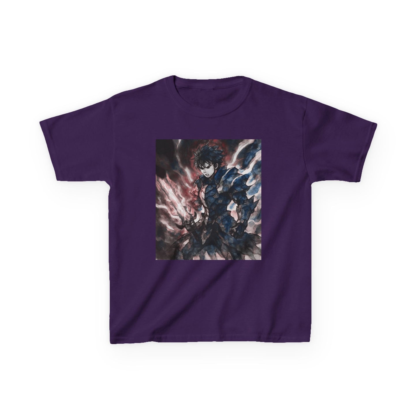 Dark Anime Power T Shirt Edgy Graphic Tee for Fans of Japanese Style Kids Heavy Cotton™ Tee