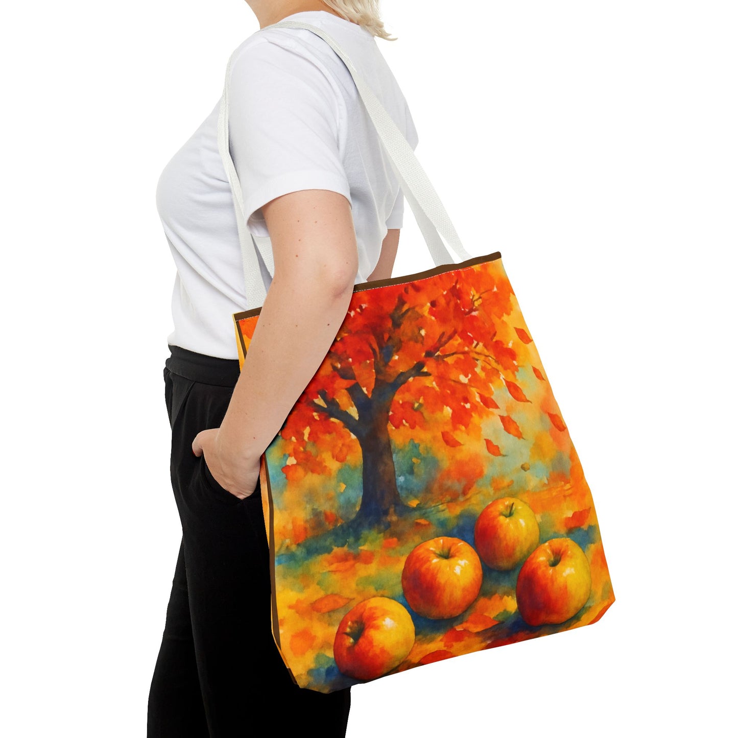 Autumn Apple Orchard Tote Bag Fall Harvest Reusable Shoulder Bag Tote Bag (AOP)