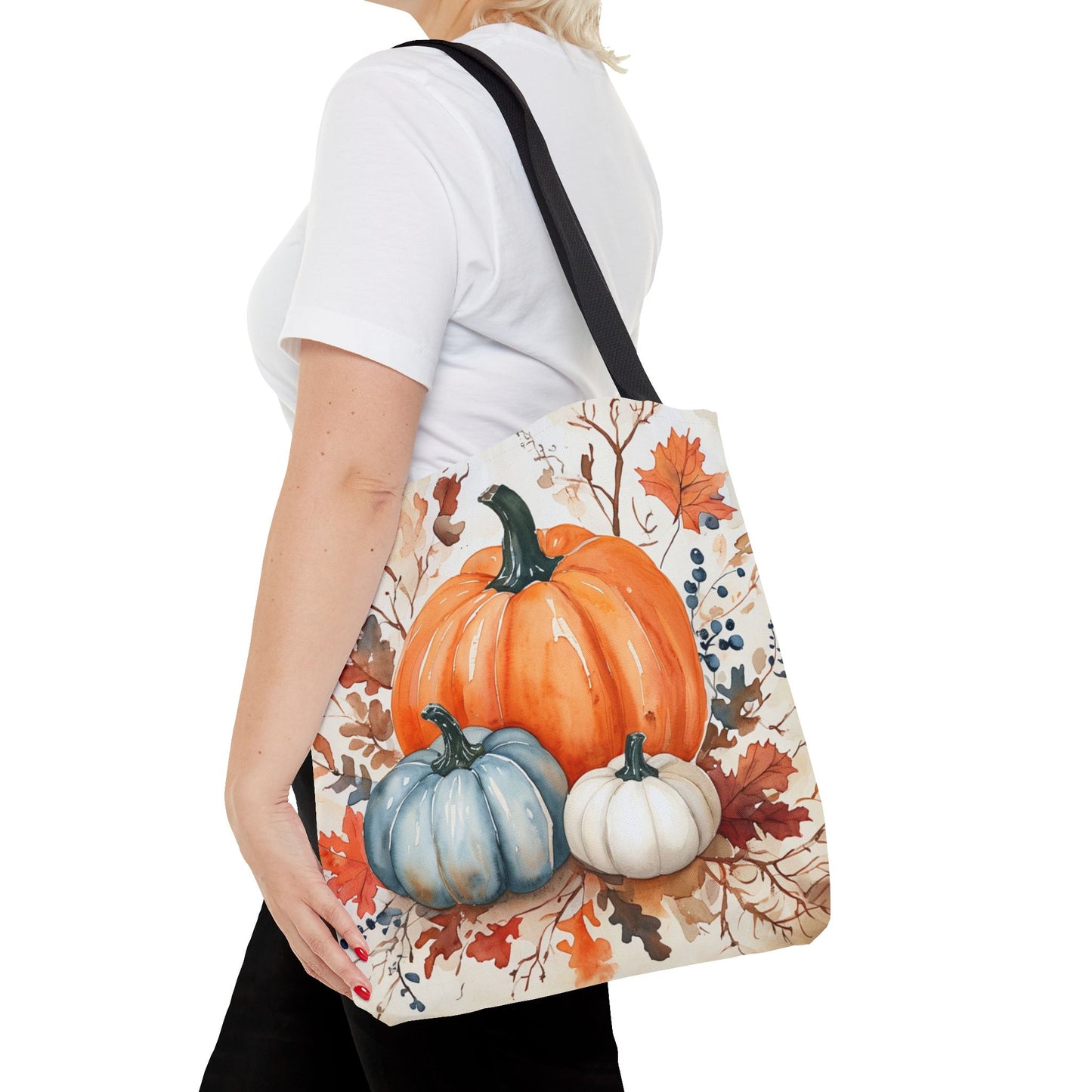 Pumpkin Harvest Tote Bag, Fall Farmhouse Autumn Market Bag