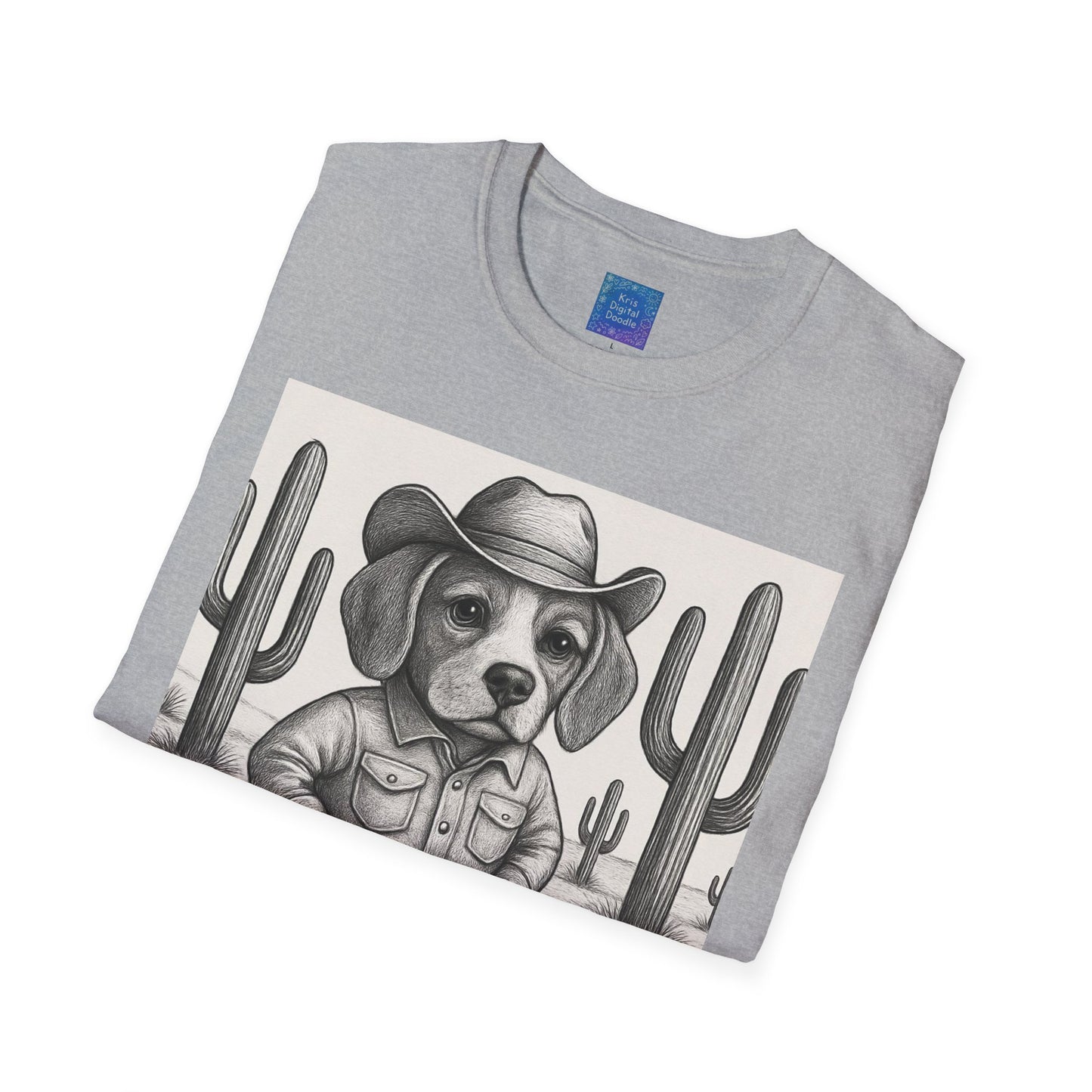 Cowboy Dog T-Shirt, Funny Western Desert Graphic Tee