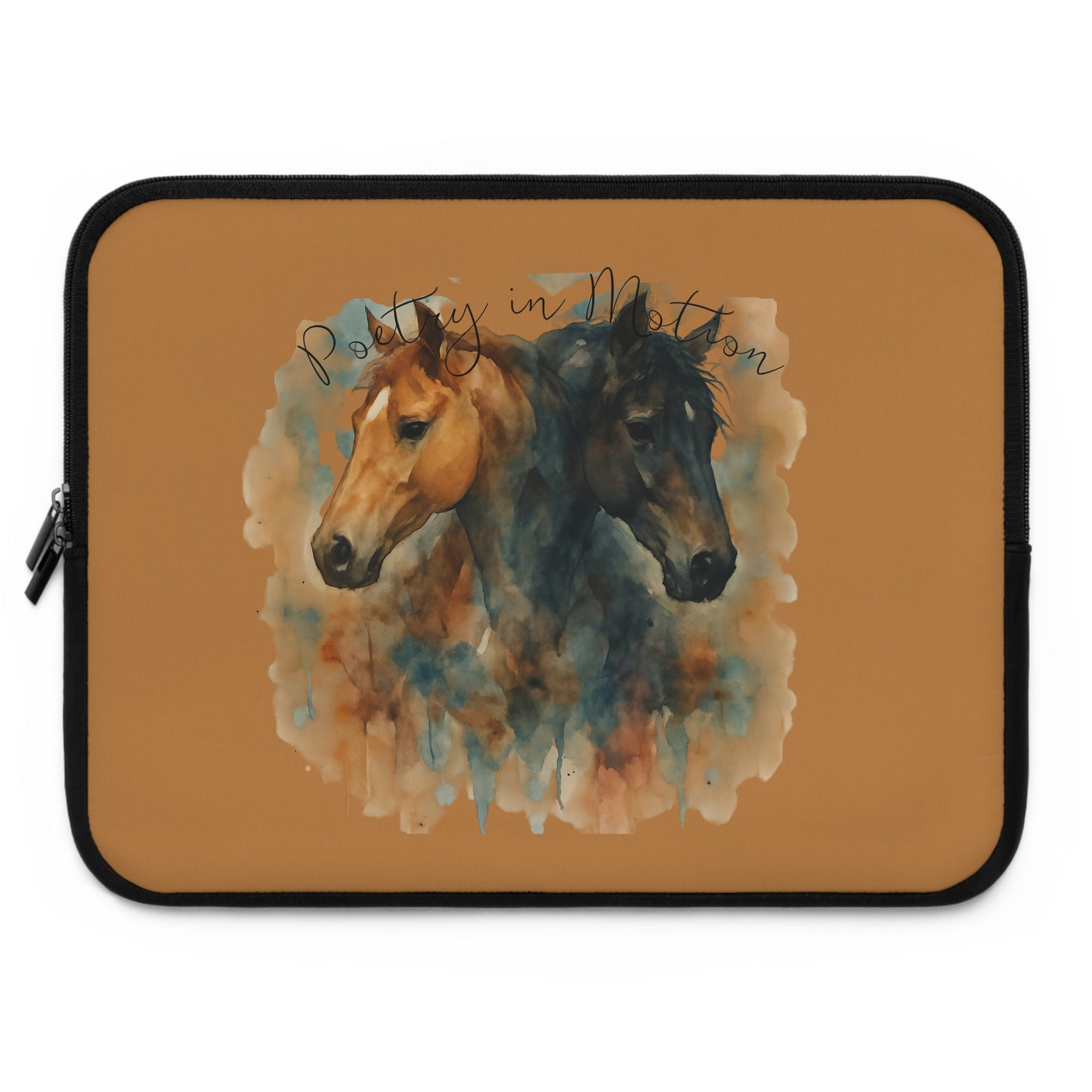 Horse Laptop Sleeve Poetry in Motion Equestrian Case 7in, 10in, 13in, 15in, 17in Rustic Horse Art Tech AccessoryLaptop Sleeve