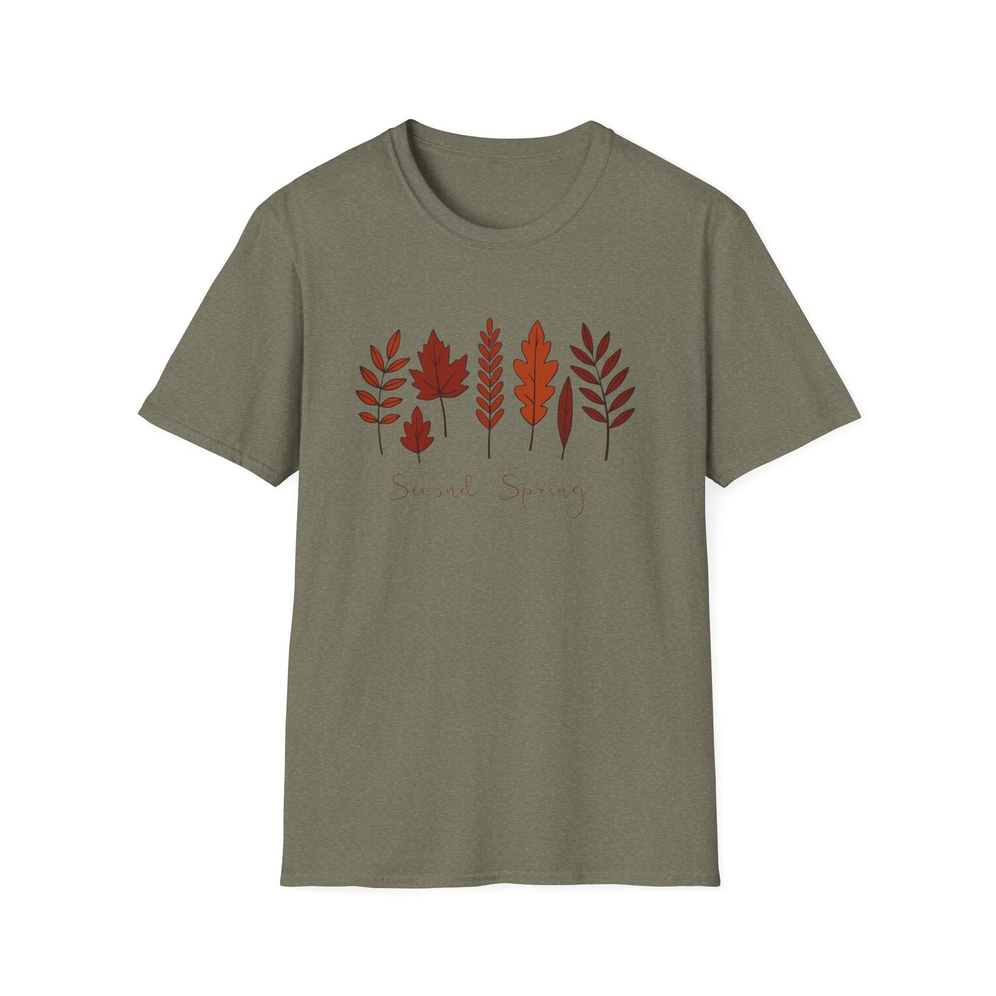 Second Spring Fall Shirt Autumn Leaves TShirt Neutral Cozy Thanksgiving Tee Fall Graphic Tee for Women Unisex TShirt