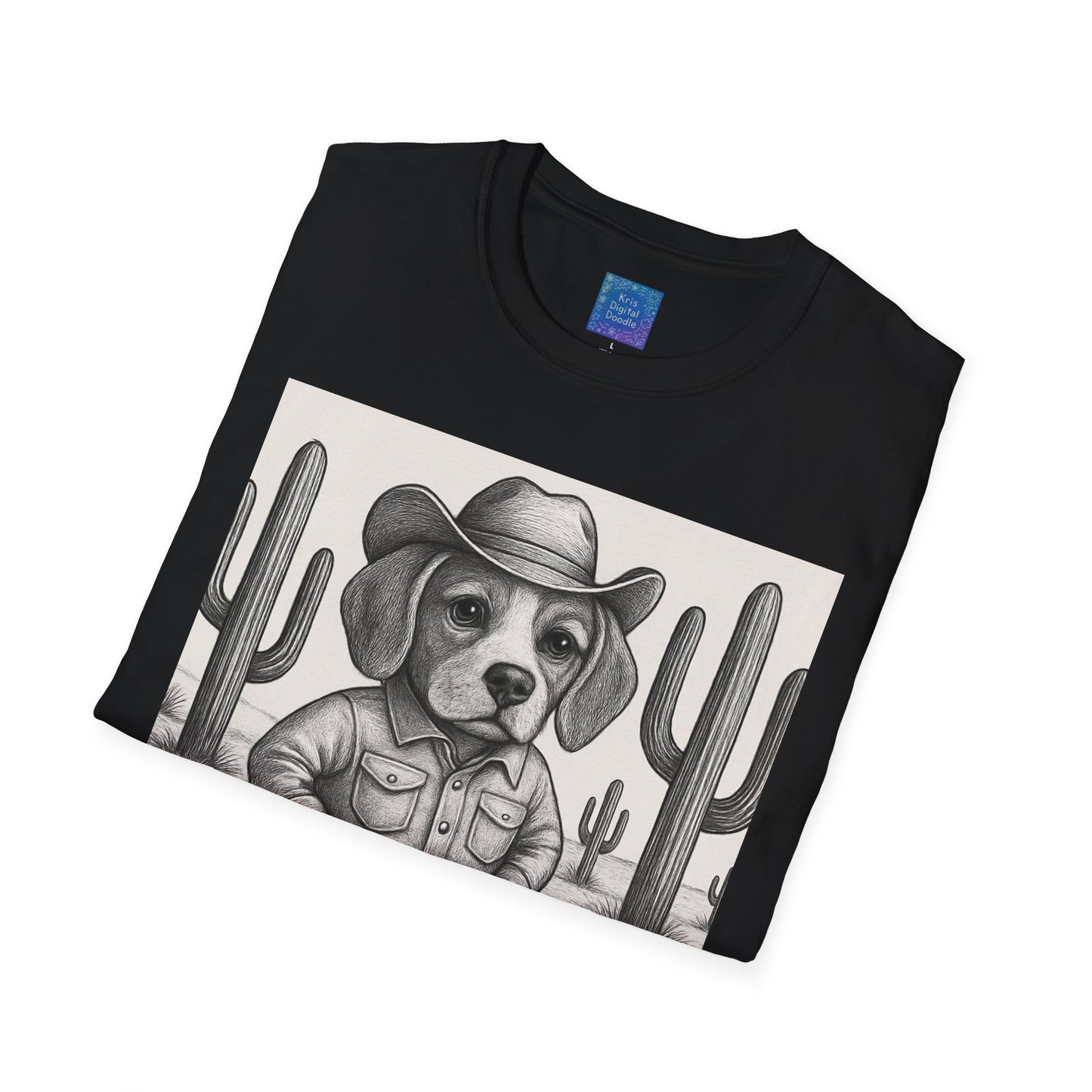 Cowboy Dog T-Shirt, Funny Western Desert Graphic Tee