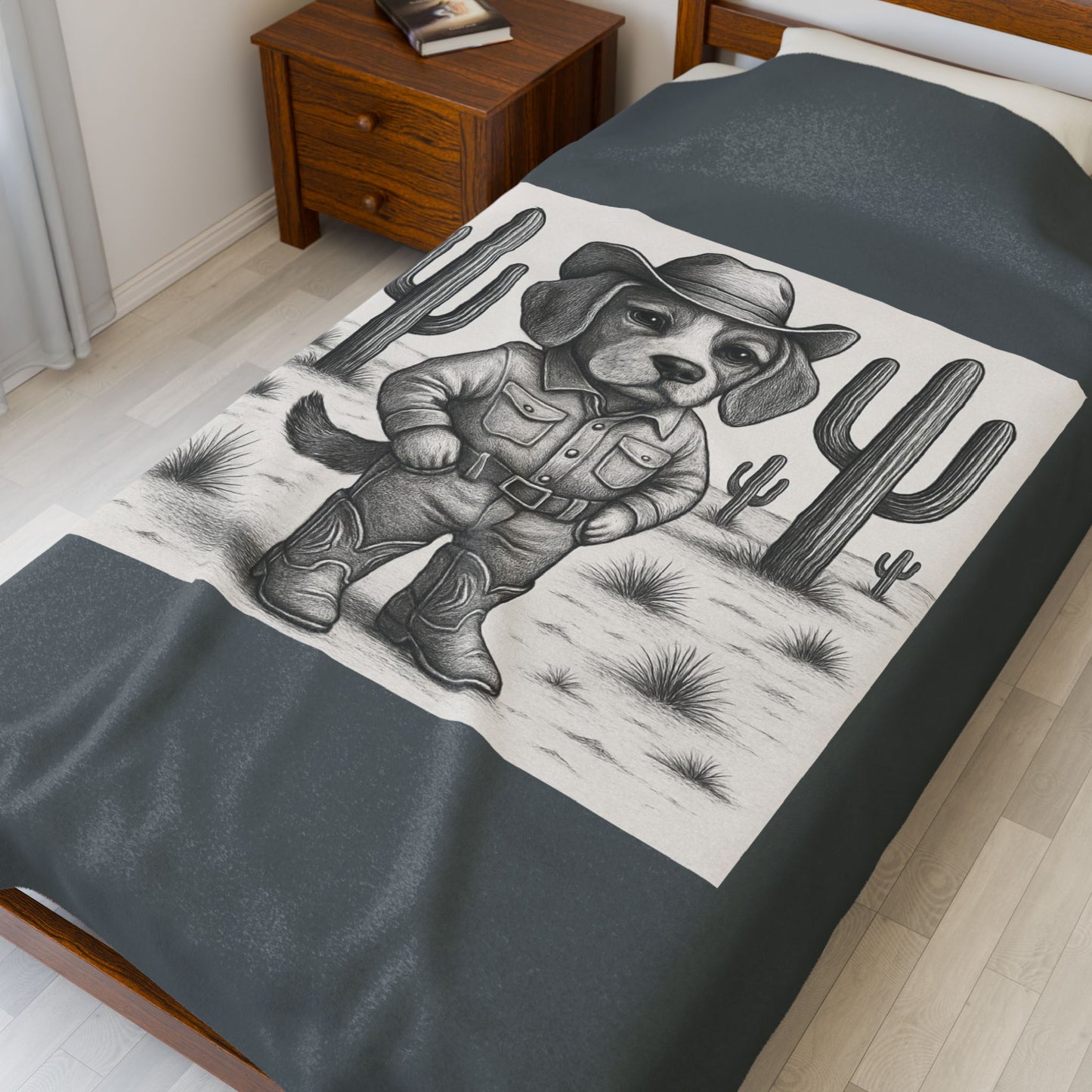 Western Cowboy Dog Blanket, Country Rustic Farmhouse Decor