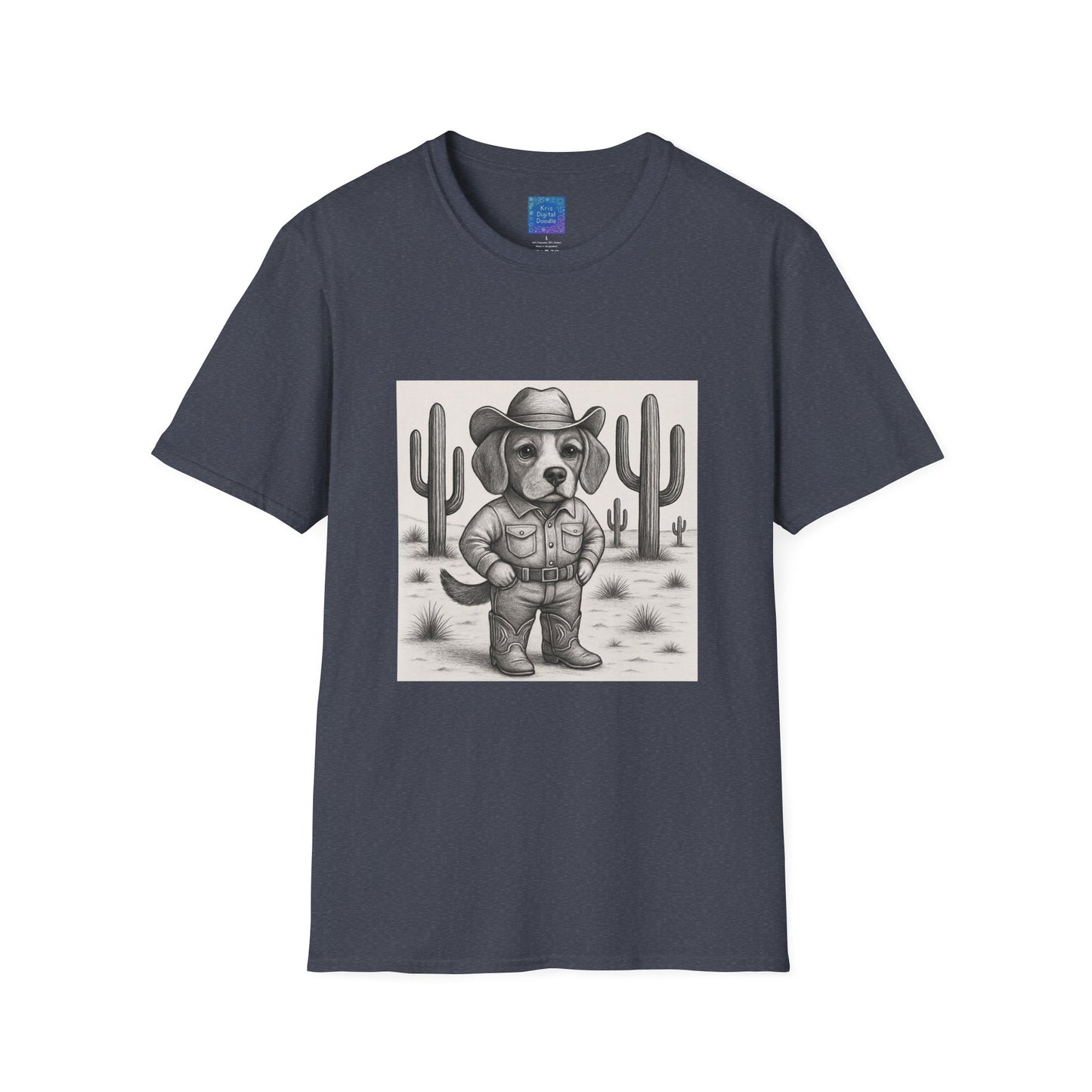 Cowboy Dog T-Shirt, Funny Western Desert Graphic Tee