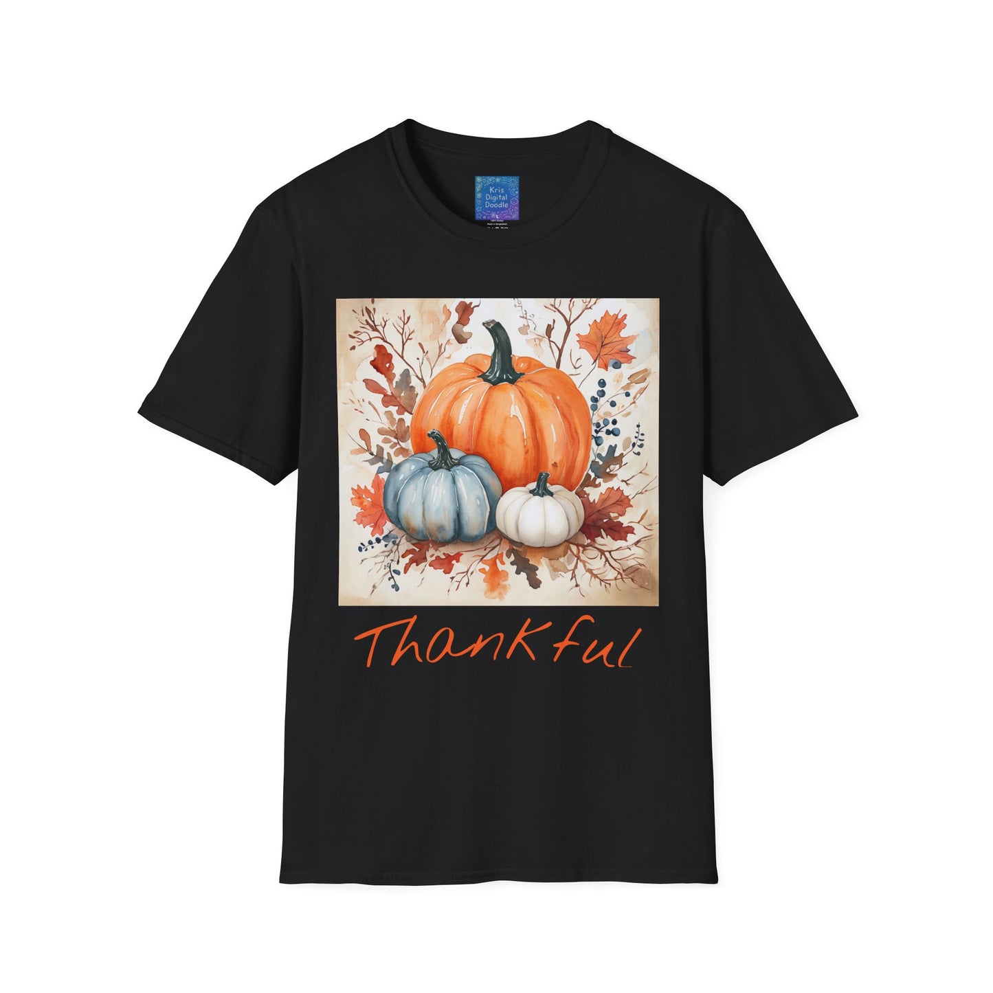 Thankful Pumpkin T-Shirt, Fall Harvest Graphic Tee