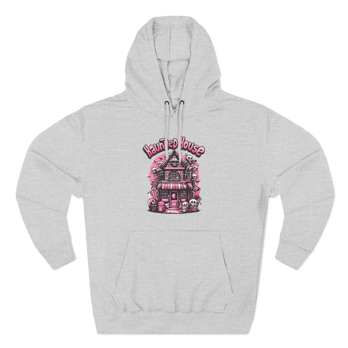 Haunted House Hoodie , Gothic Skull Graphic Halloween Sweatshirt