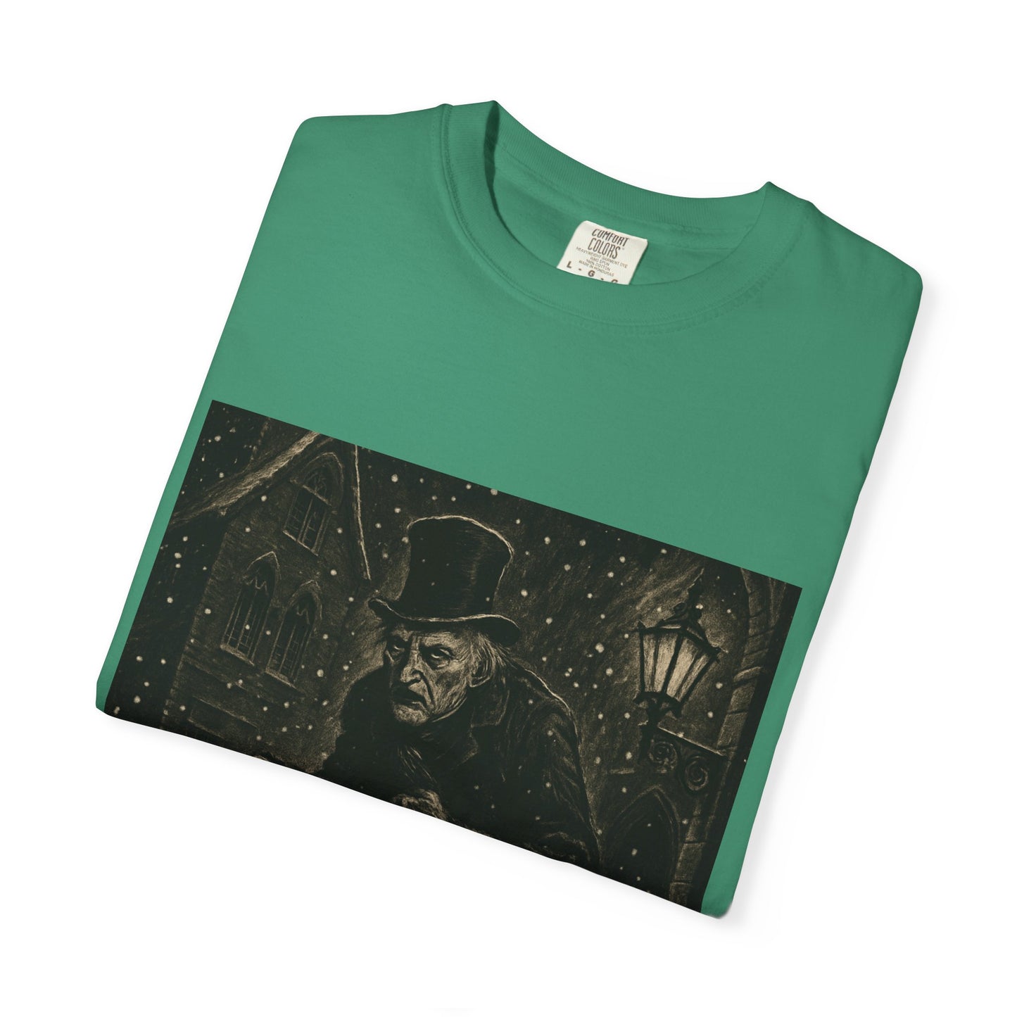 Gothic Scrooge T Shirt Dark Christmas Carol Shirt Vintage Haunted Dickens Tee Unisex Garment Dyed T shirt