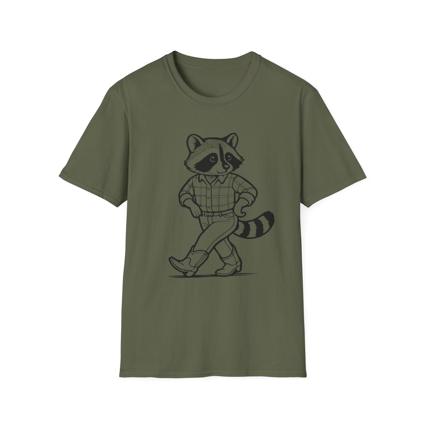 Cowboy Raccoon Graphic Tee Western Country Animal Shirt