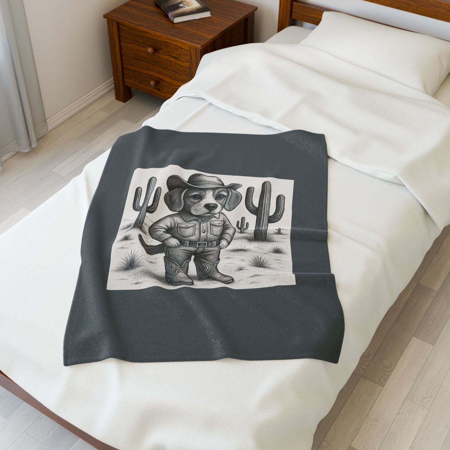 Western Cowboy Dog Blanket, Country Rustic Farmhouse Decor