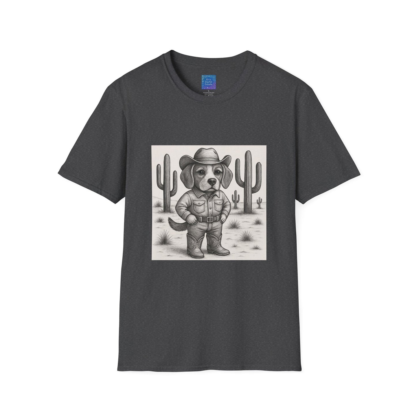 Cowboy Dog T-Shirt, Funny Western Desert Graphic Tee