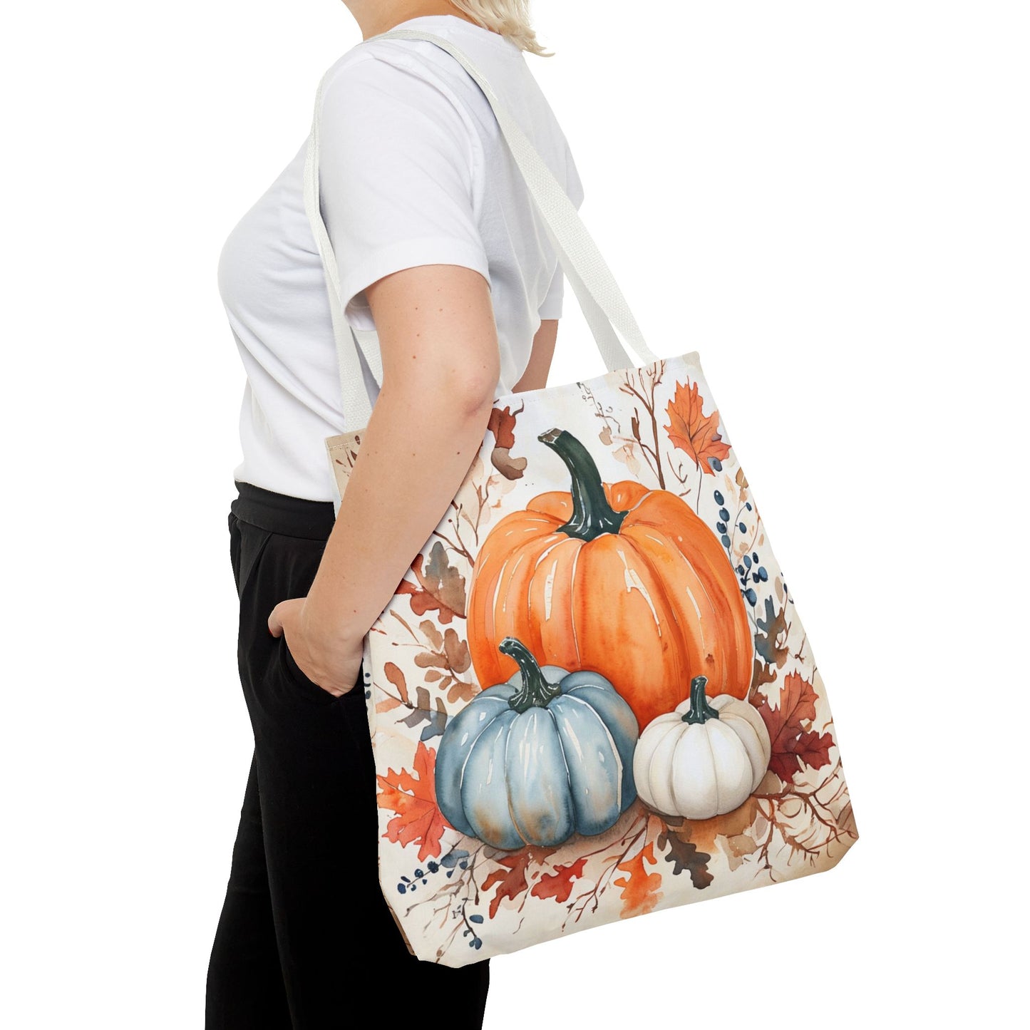 Pumpkin Harvest Tote Bag, Fall Farmhouse Autumn Market Bag