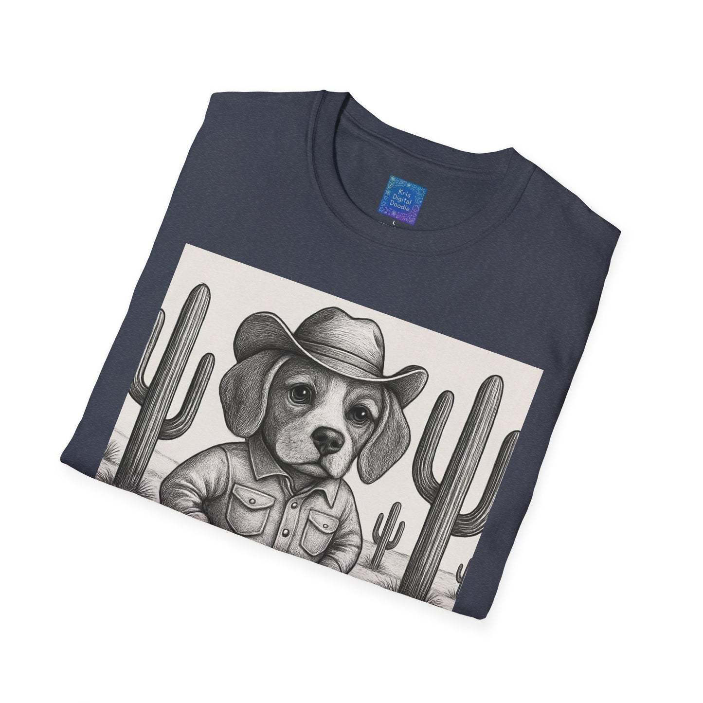 Cowboy Dog T-Shirt, Funny Western Desert Graphic Tee