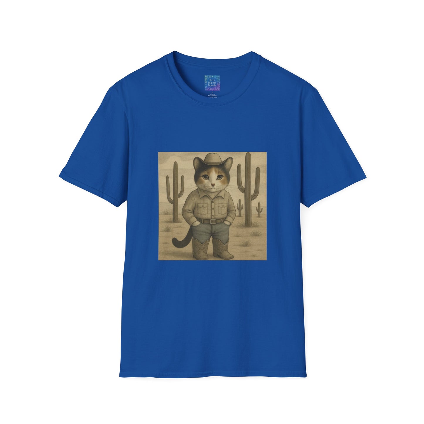 Cowboy Cat Western Graphic T-Shirt, Vintage Country Style Tee