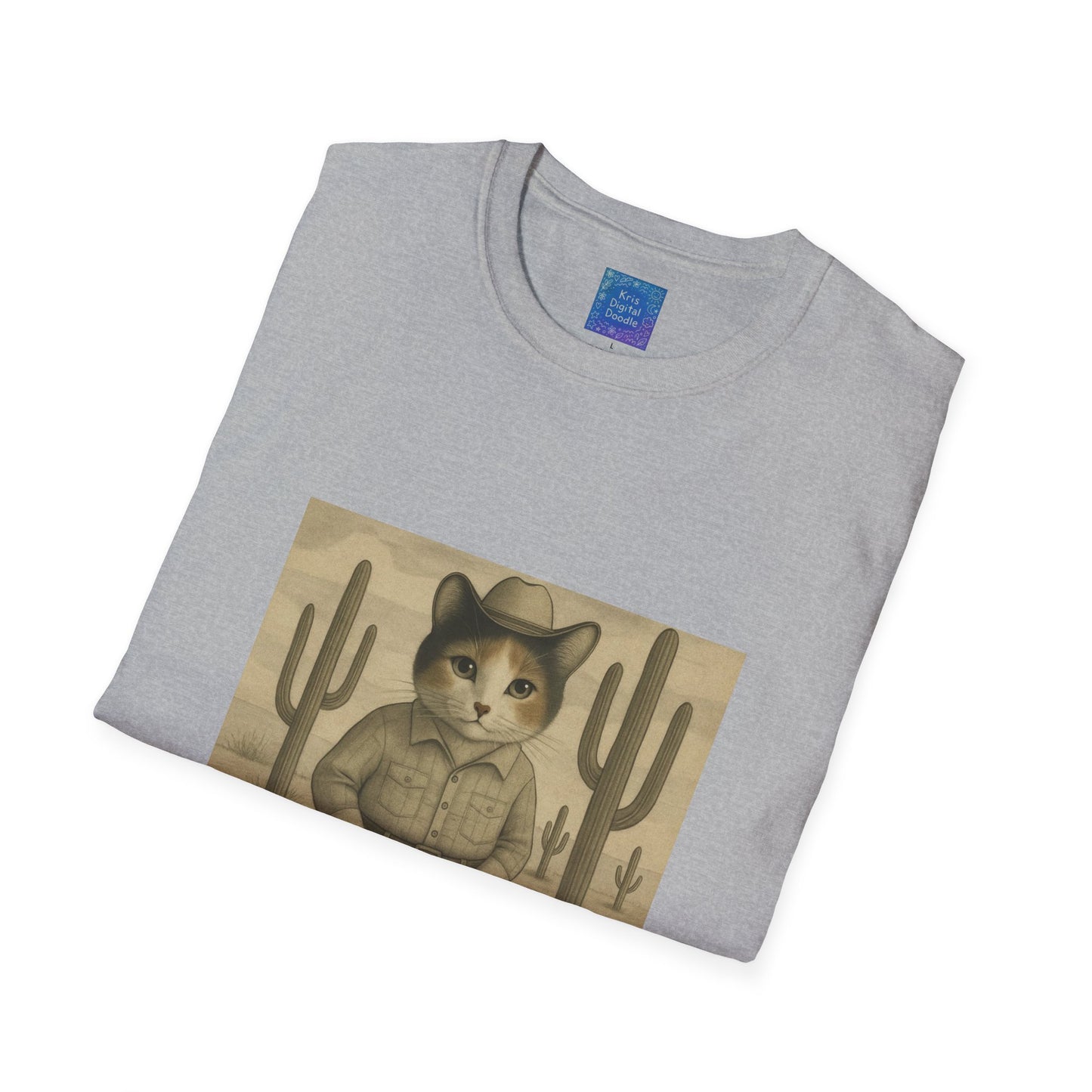 Cowboy Cat Western Graphic T-Shirt, Vintage Country Style Tee