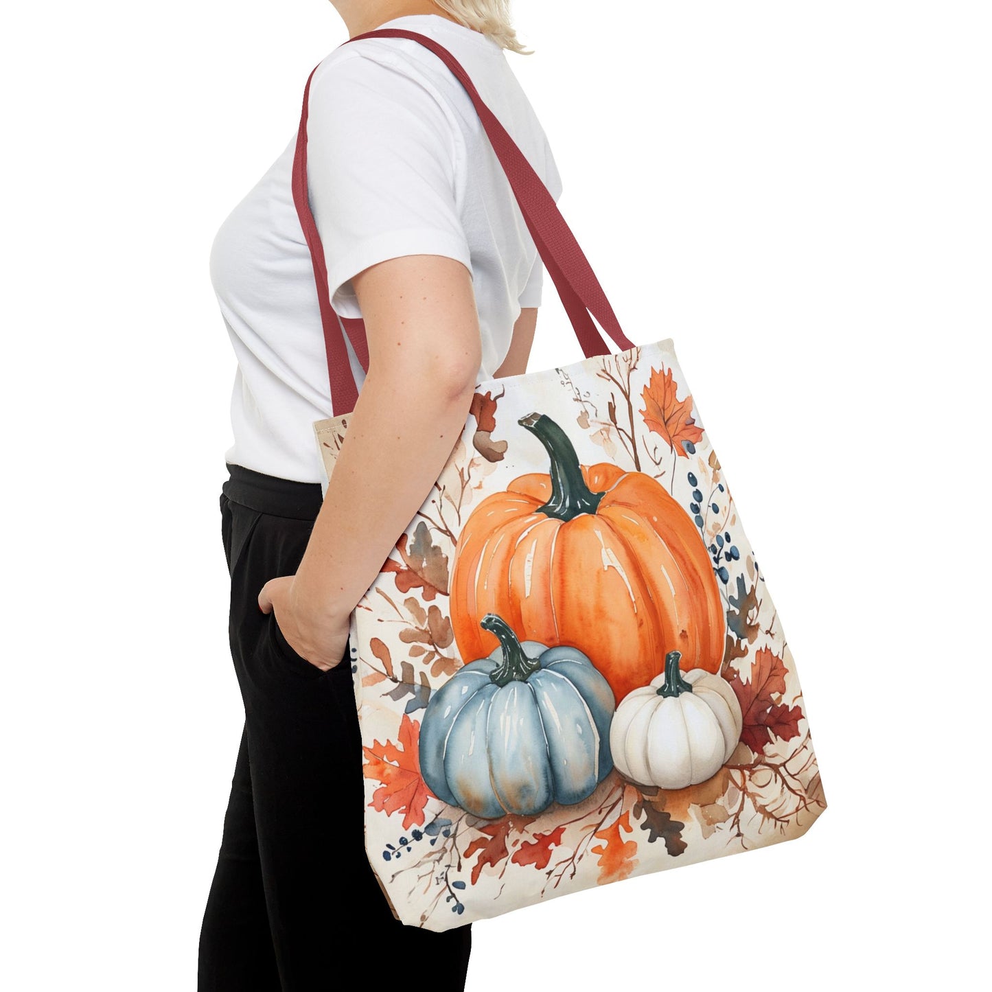 Pumpkin Harvest Tote Bag, Fall Farmhouse Autumn Market Bag