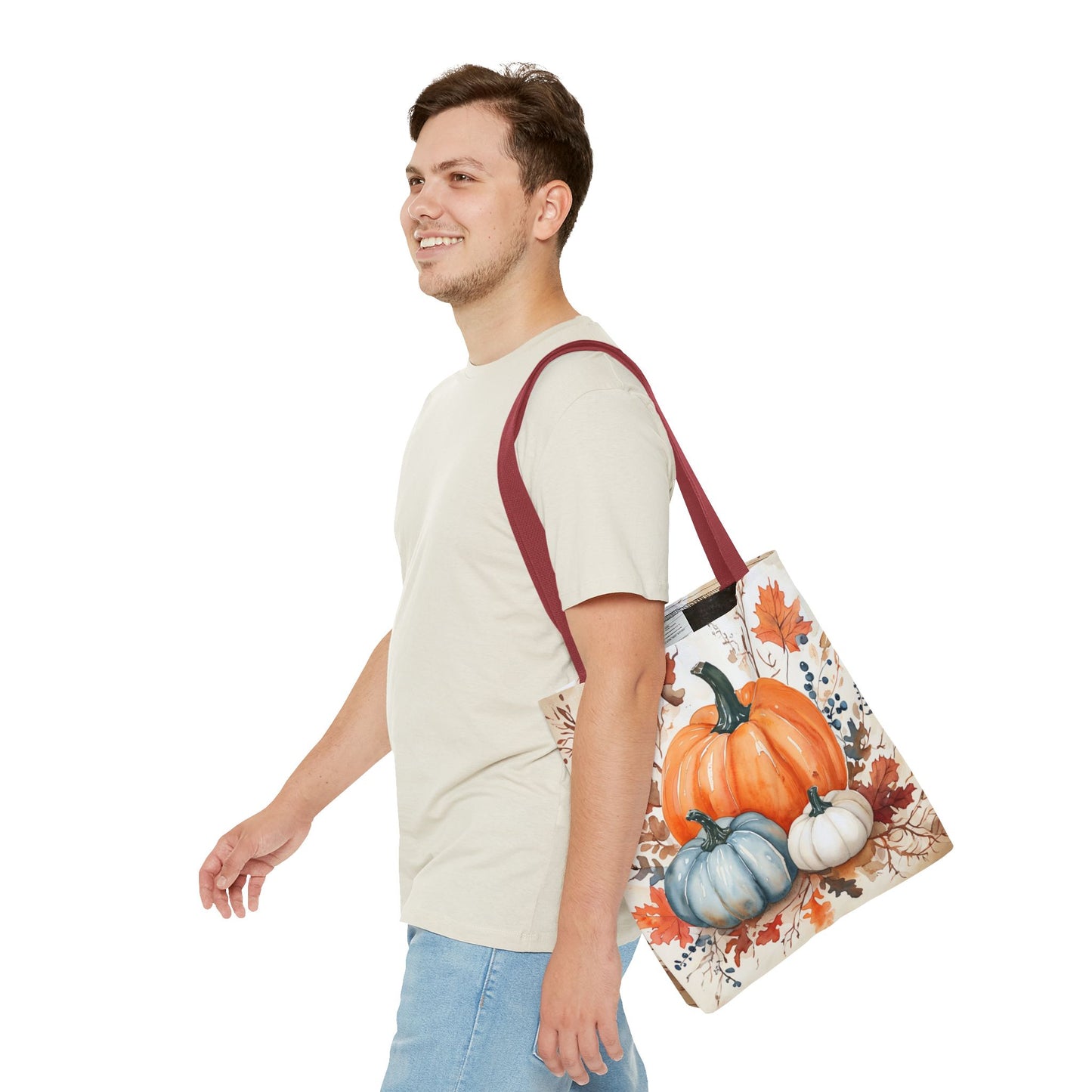 Pumpkin Harvest Tote Bag, Fall Farmhouse Autumn Market Bag