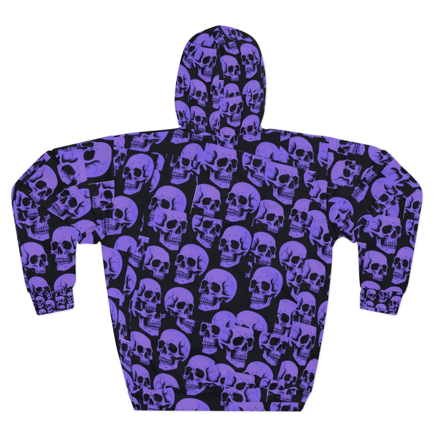 Purple Skull Hoodie, Gothic Halloween Sweatshirt, Spooky Streetwear