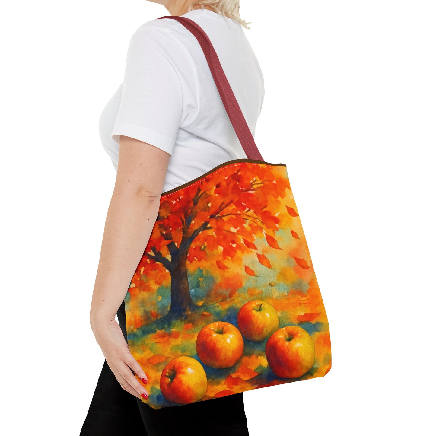 Autumn Apple Orchard Tote Bag Fall Harvest Reusable Shoulder Bag Tote Bag (AOP)