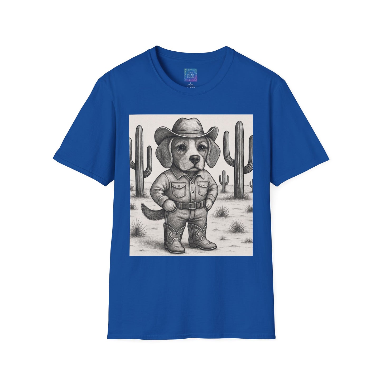 Cowboy Dog T-Shirt, Funny Western Desert Graphic Tee