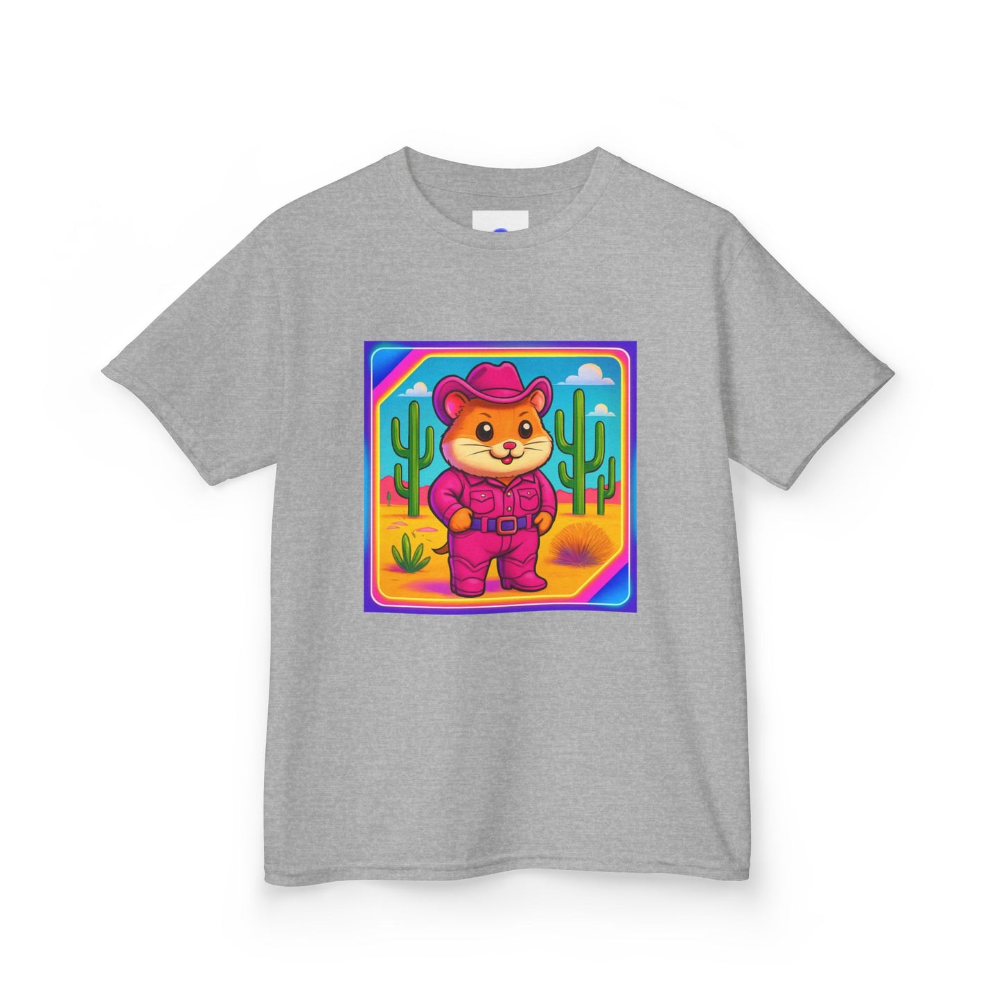 Whimsical Cowboy Hamster T-Shirt, Cute Western Desert Animal Tee, boys girls, unisex, cowgirl