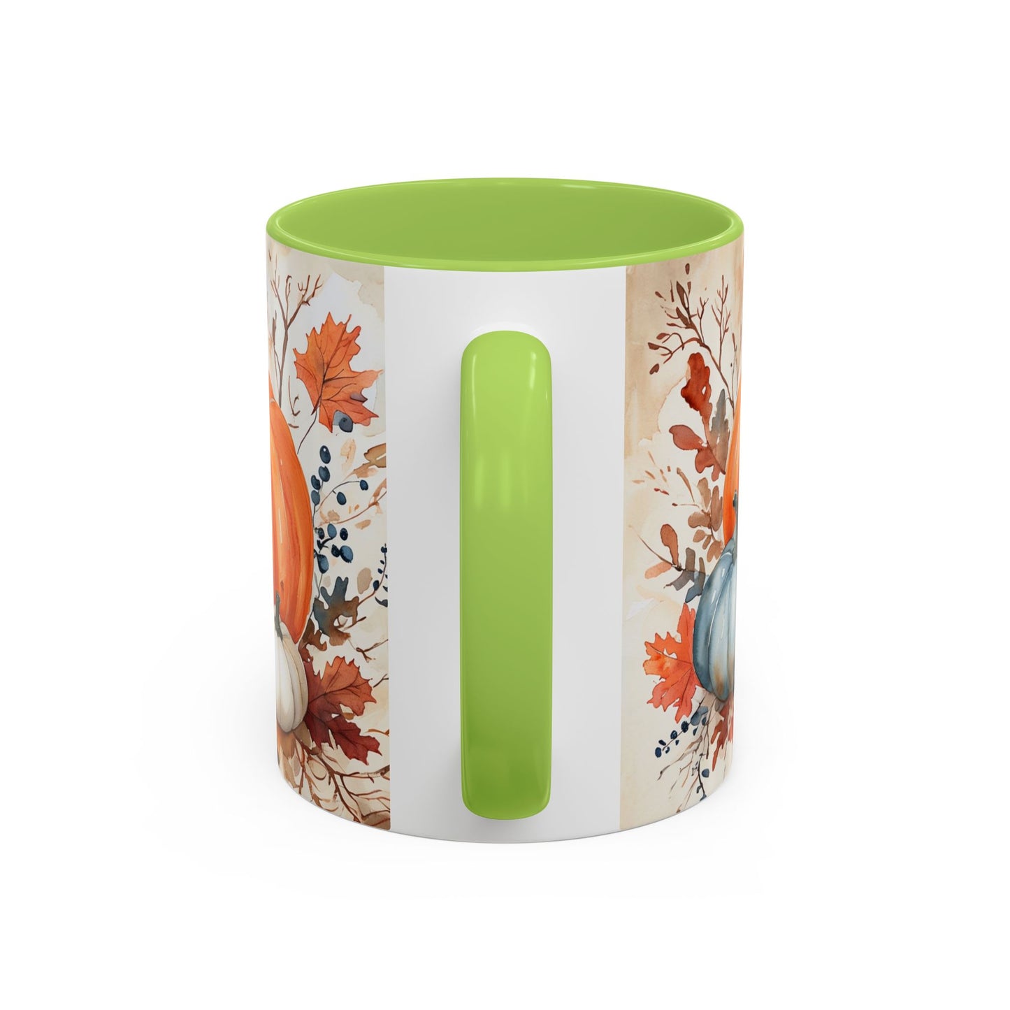 Pumpkin Fall Mug, Autumn Harvest Coffee Cup with Rustic Pumpkin Design
