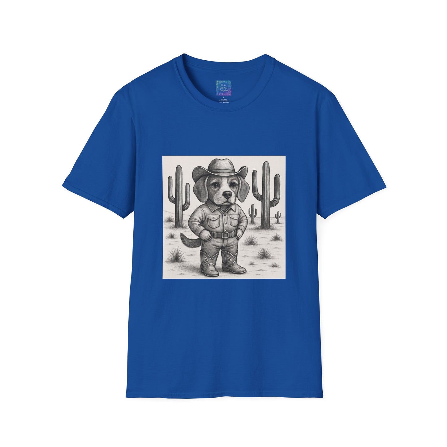 Cowboy Dog T-Shirt, Funny Western Desert Graphic Tee