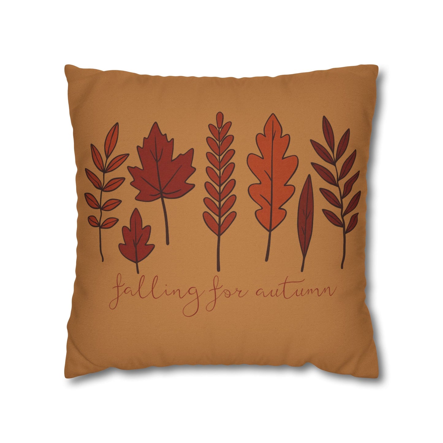 Falling for Autumn Leaves Pillow Cozy Fall Decorative Throw Cushion for Home Décor