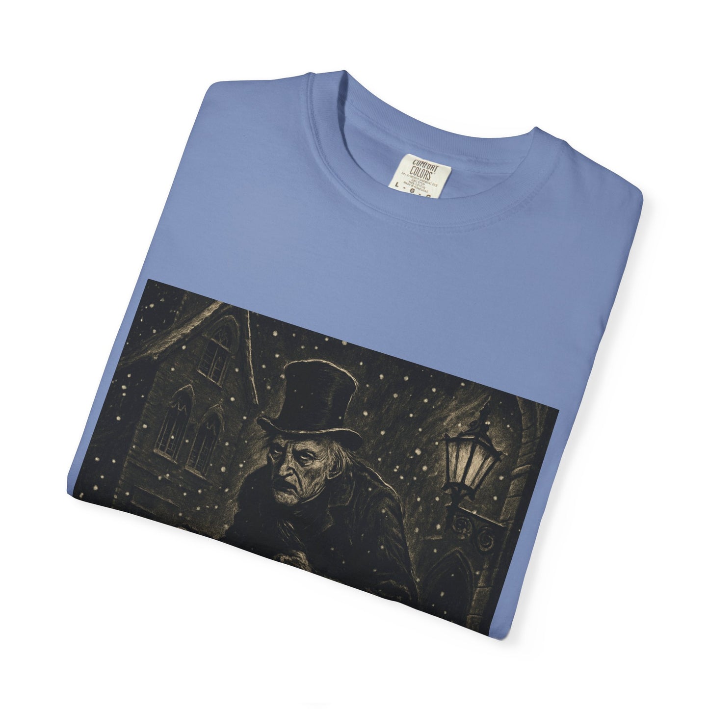 Gothic Scrooge T Shirt Dark Christmas Carol Shirt Vintage Haunted Dickens Tee Unisex Garment Dyed T shirt