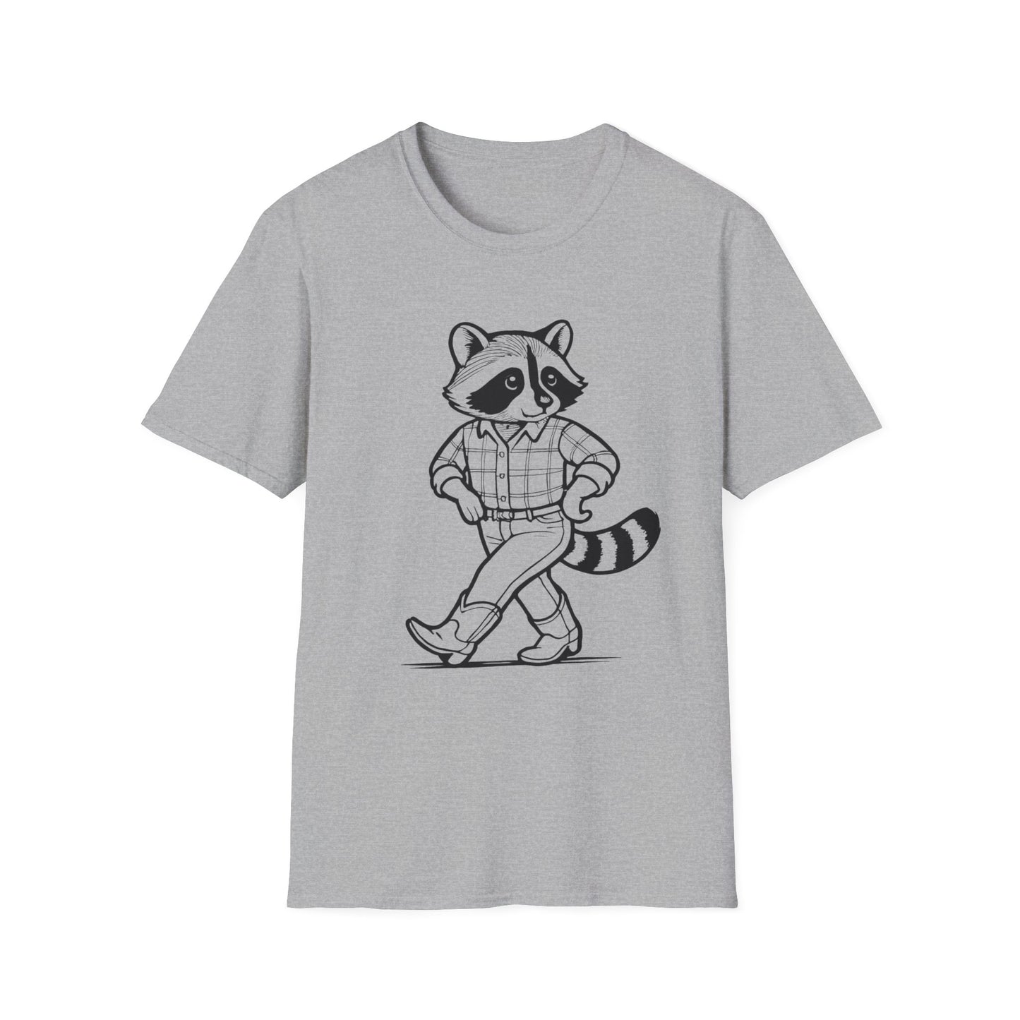 Cowboy Raccoon Graphic Tee Western Country Animal Shirt
