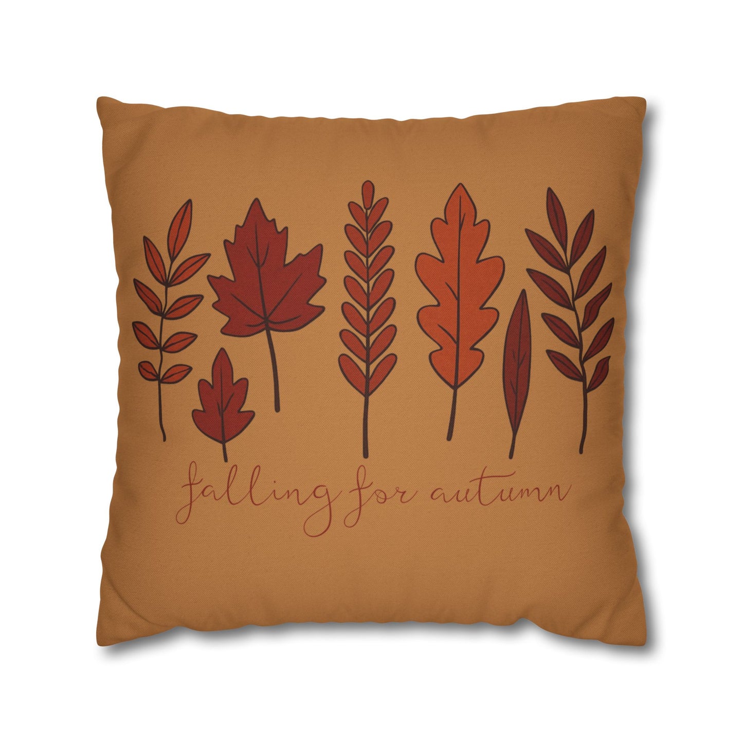 Falling for Autumn Leaves Pillow Cozy Fall Decorative Throw Cushion for Home Décor