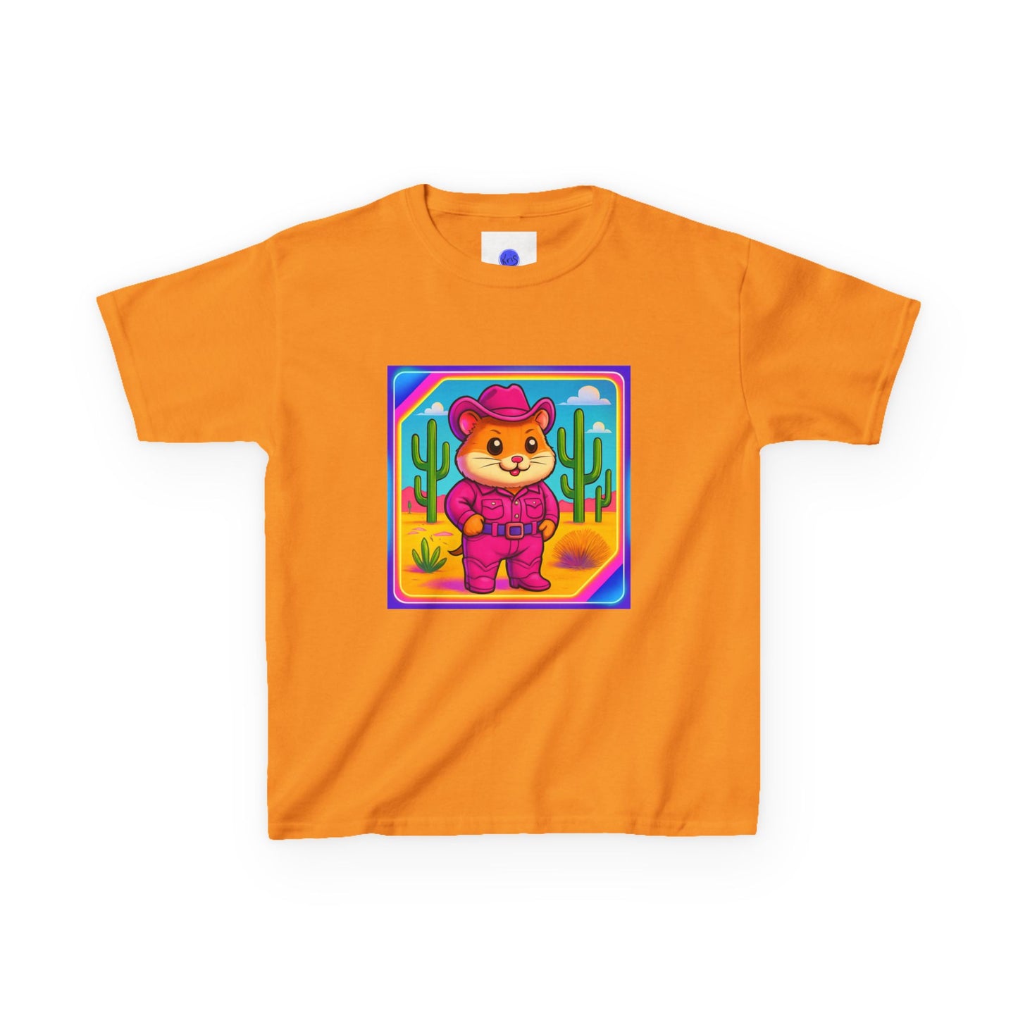 Whimsical Cowboy Hamster T-Shirt, Cute Western Desert Animal Tee, boys girls, unisex, cowgirl