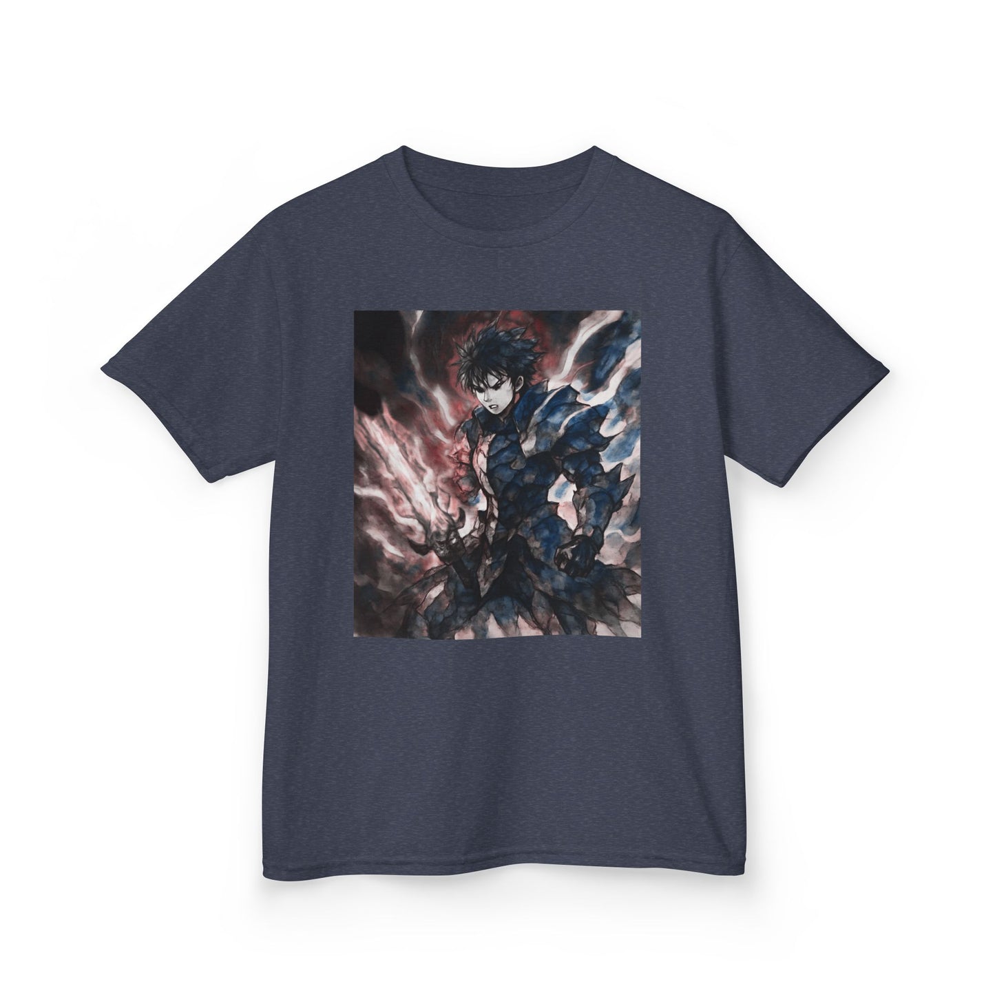 Dark Anime Power T Shirt Edgy Graphic Tee for Fans of Japanese Style Kids Heavy Cotton™ Tee