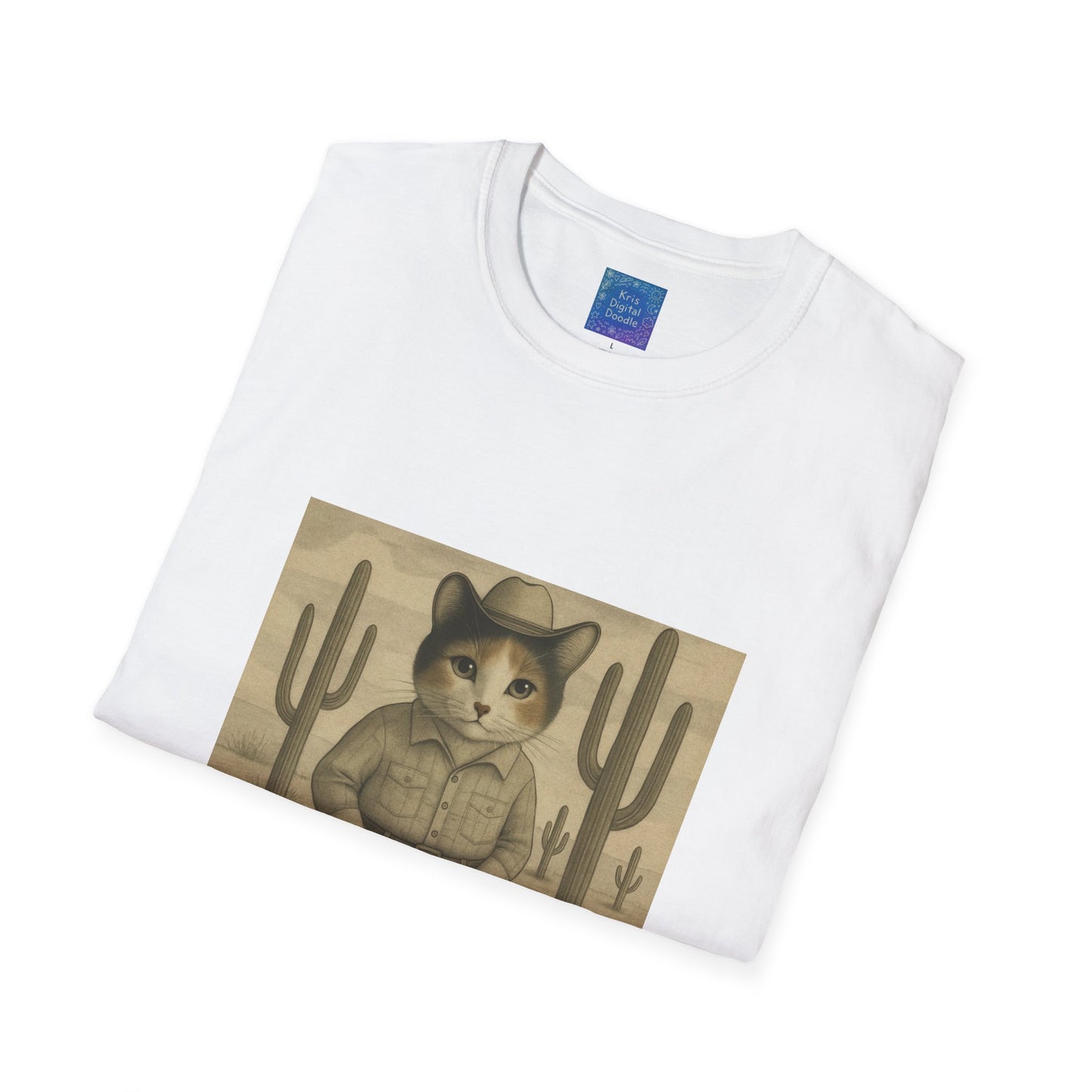 Cowboy Cat Western Graphic T-Shirt, Vintage Country Style Tee