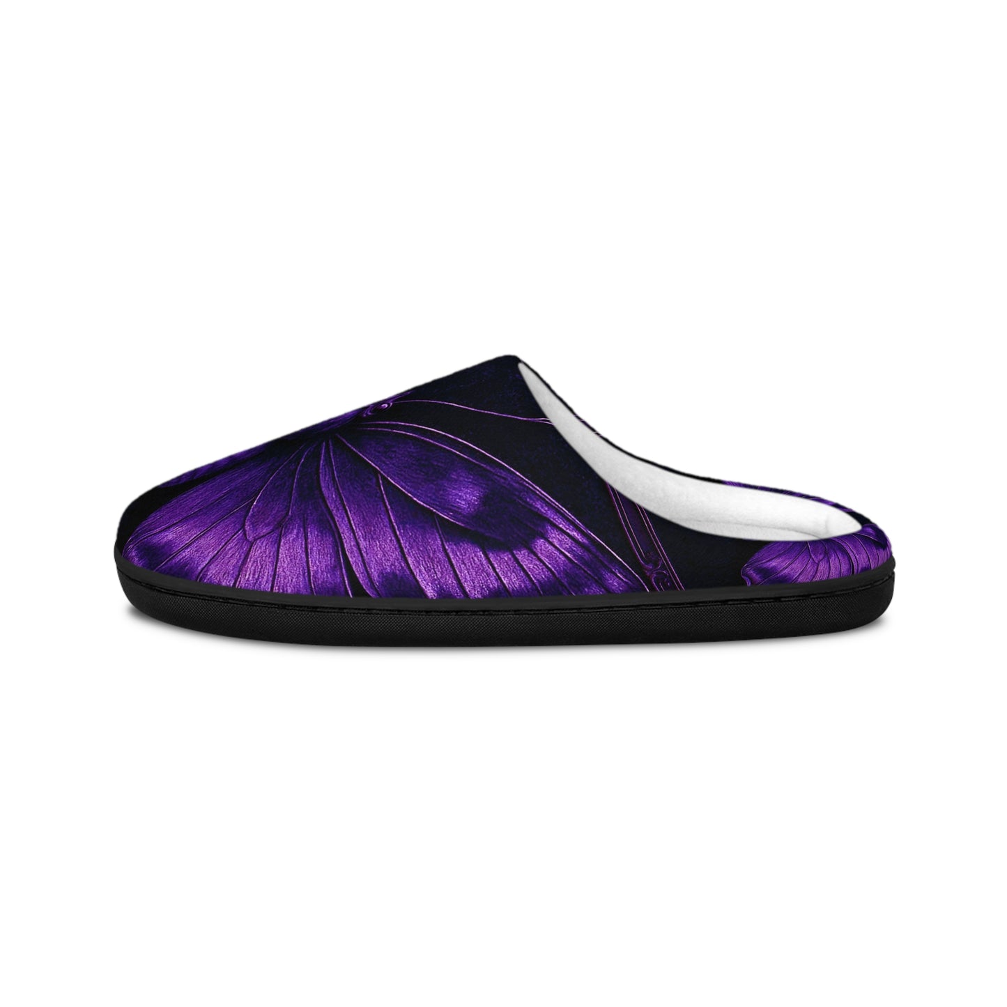 Purple Butterfly Slippers Cozy Indoor Shoes with Bold Design