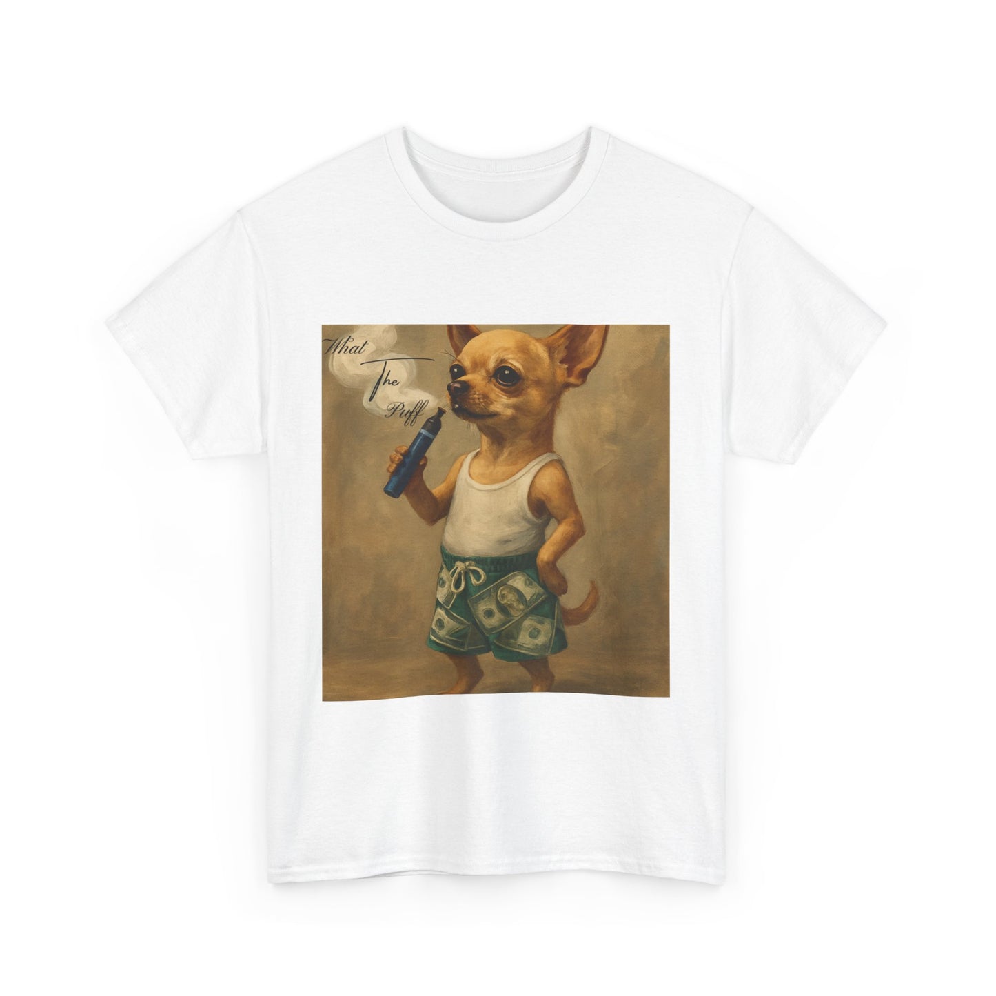 Urban What the Puff Chihuahua Streetwear Vape Graphic Tee