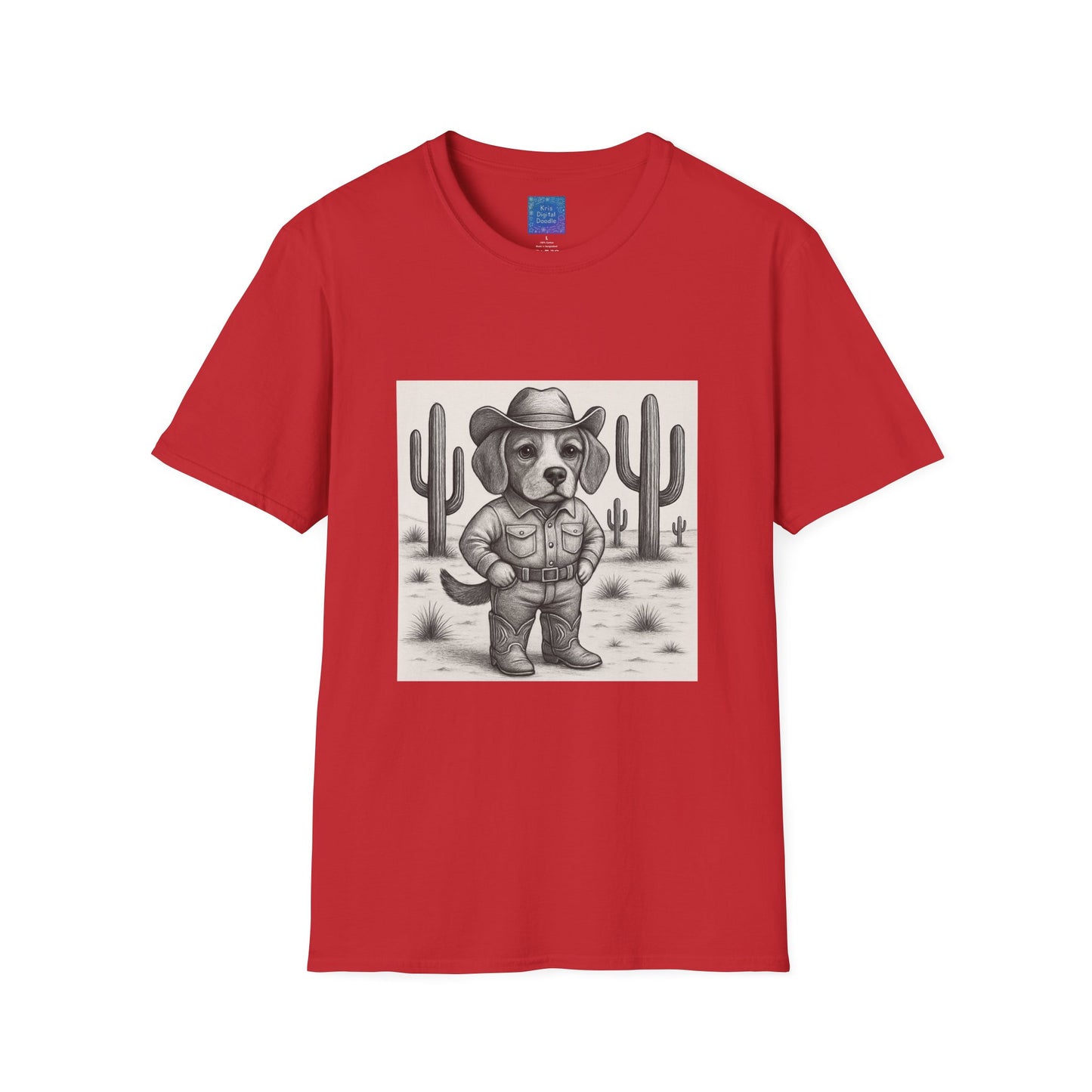 Cowboy Dog T-Shirt, Funny Western Desert Graphic Tee