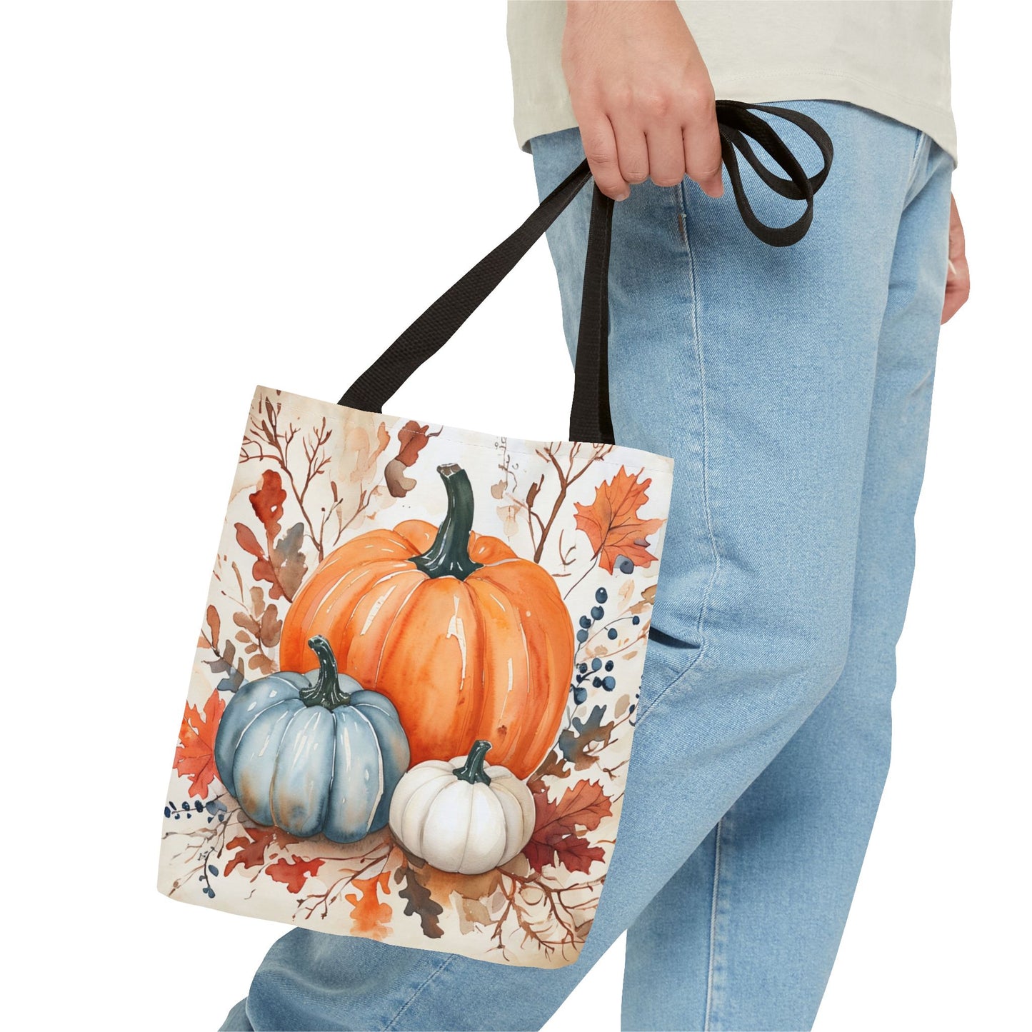 Pumpkin Harvest Tote Bag, Fall Farmhouse Autumn Market Bag