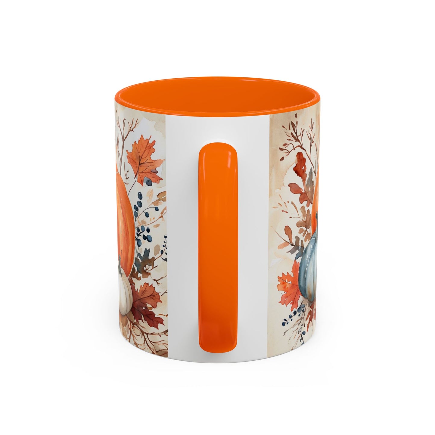Pumpkin Fall Mug, Autumn Harvest Coffee Cup with Rustic Pumpkin Design