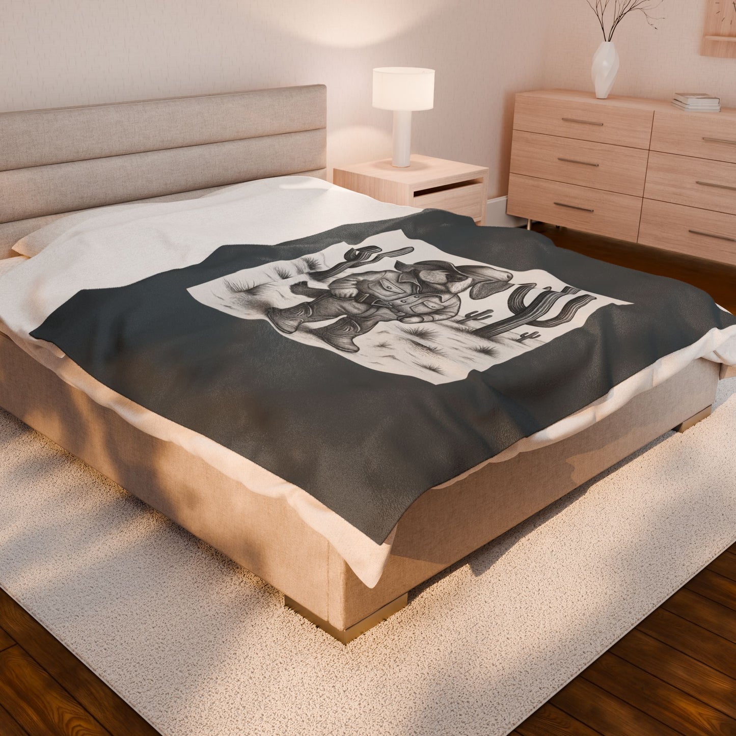 Western Cowboy Dog Blanket, Country Rustic Farmhouse Decor