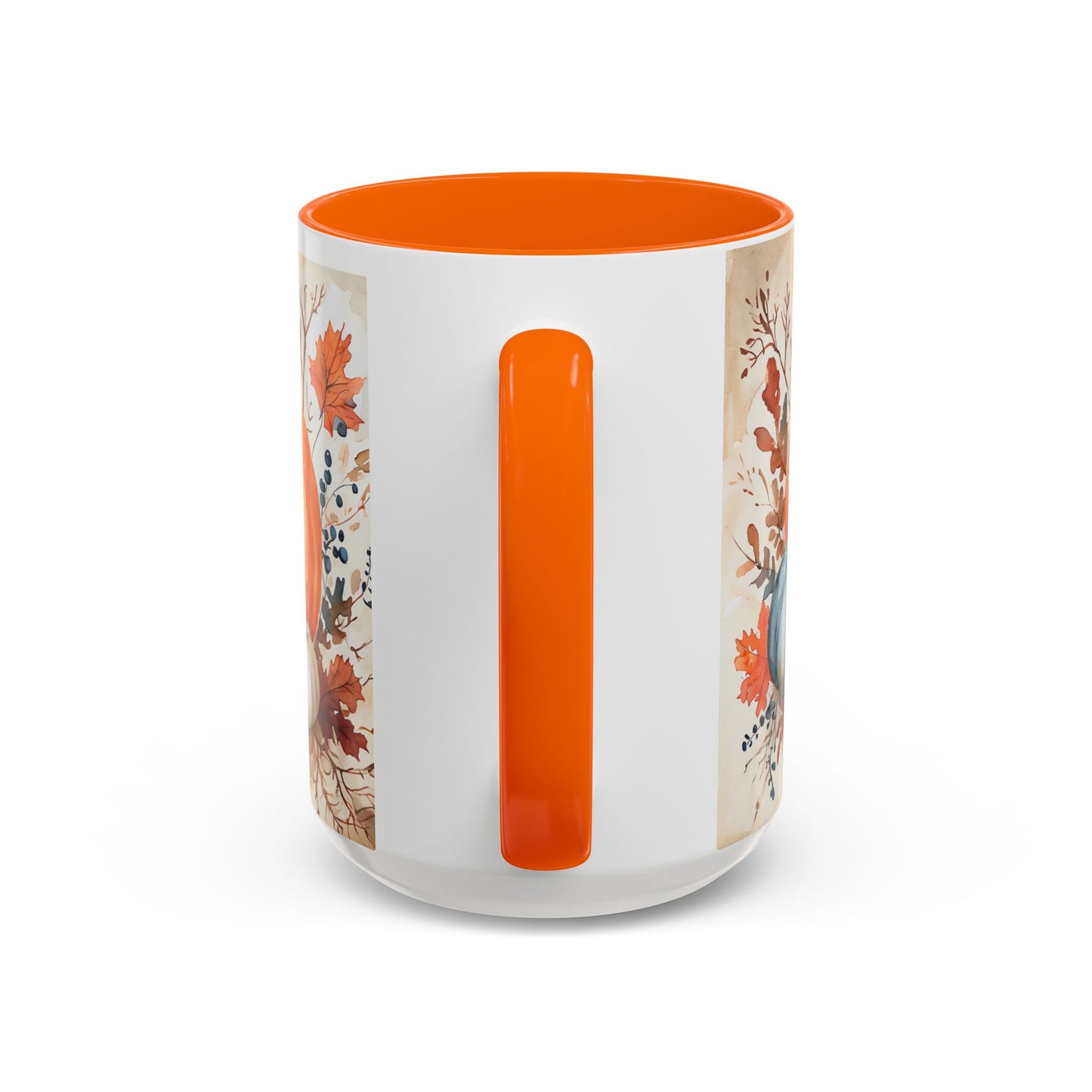 Pumpkin Fall Mug, Autumn Harvest Coffee Cup with Rustic Pumpkin Design