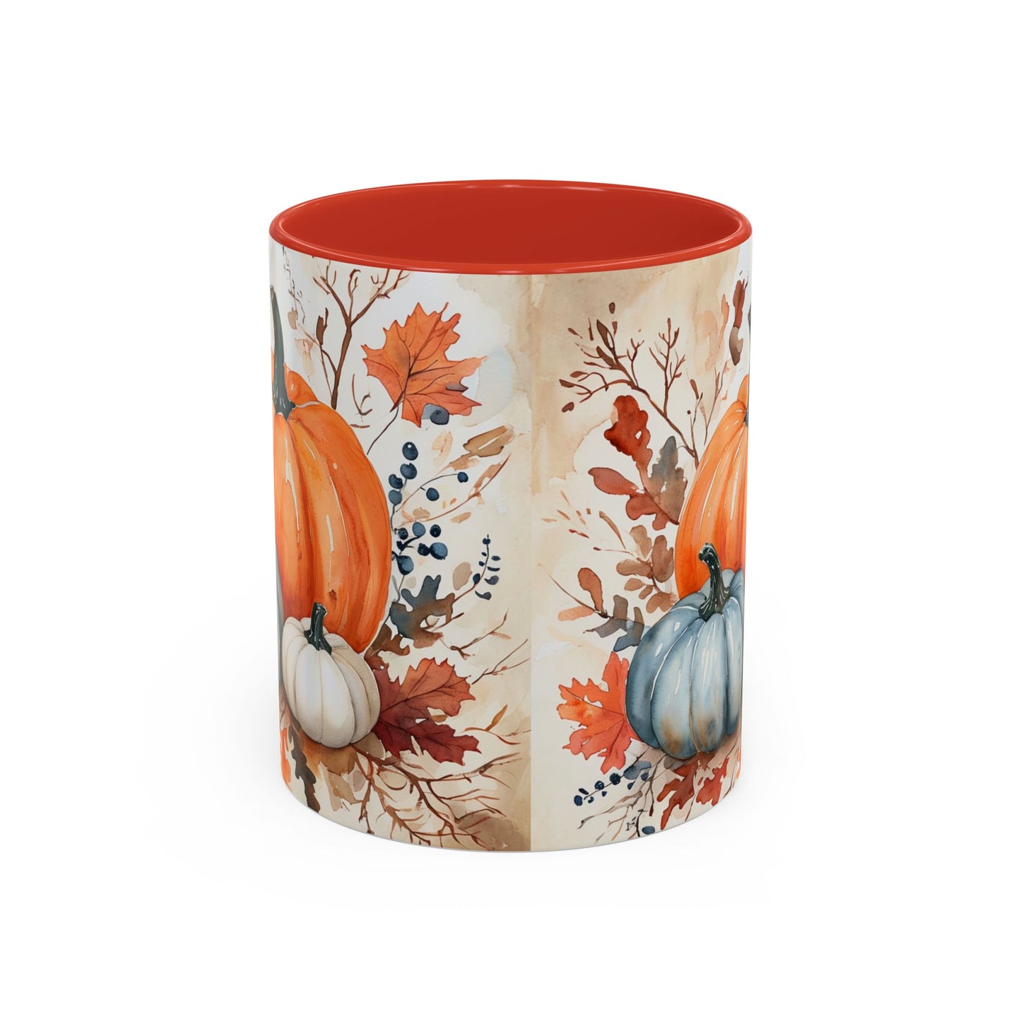 Pumpkin Fall Mug, Autumn Harvest Coffee Cup with Rustic Pumpkin Design