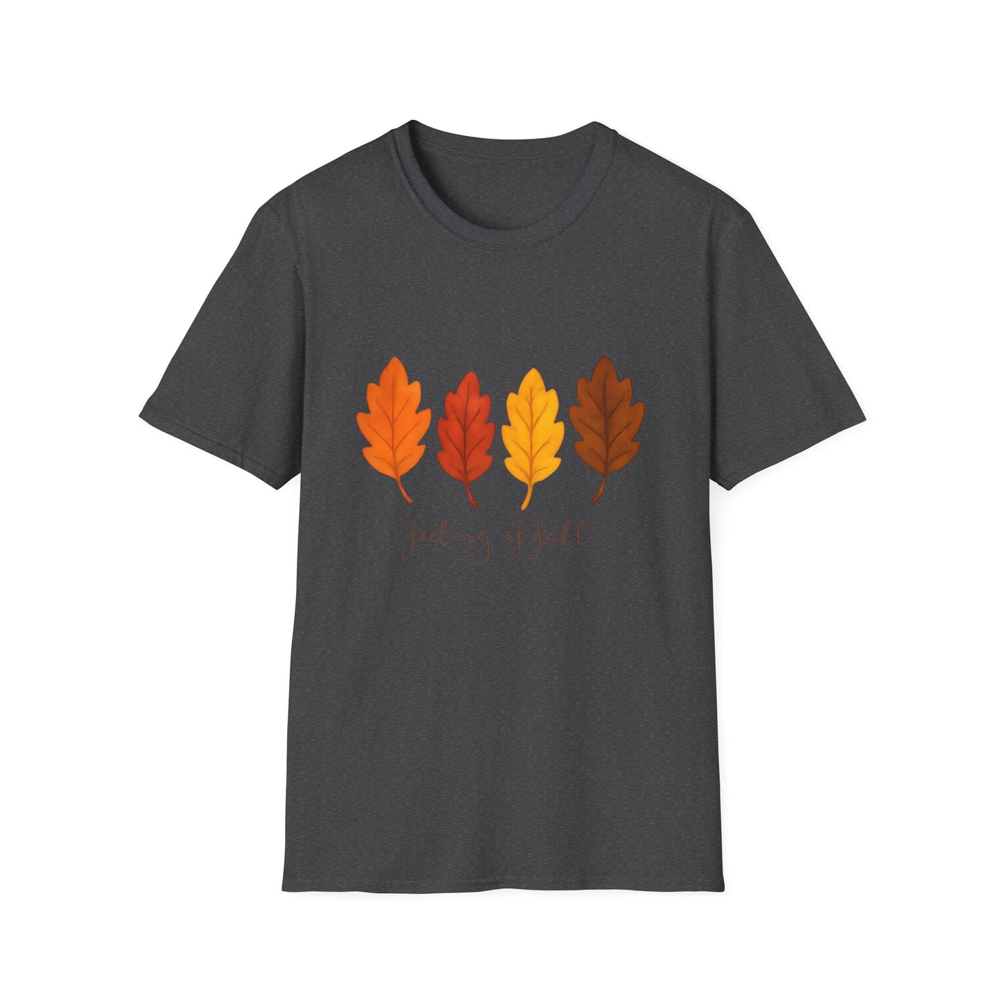 Feeling of Fall Leaves Shirt Cozy Autumn Graphic Tee Unisex Soft style T Shirt