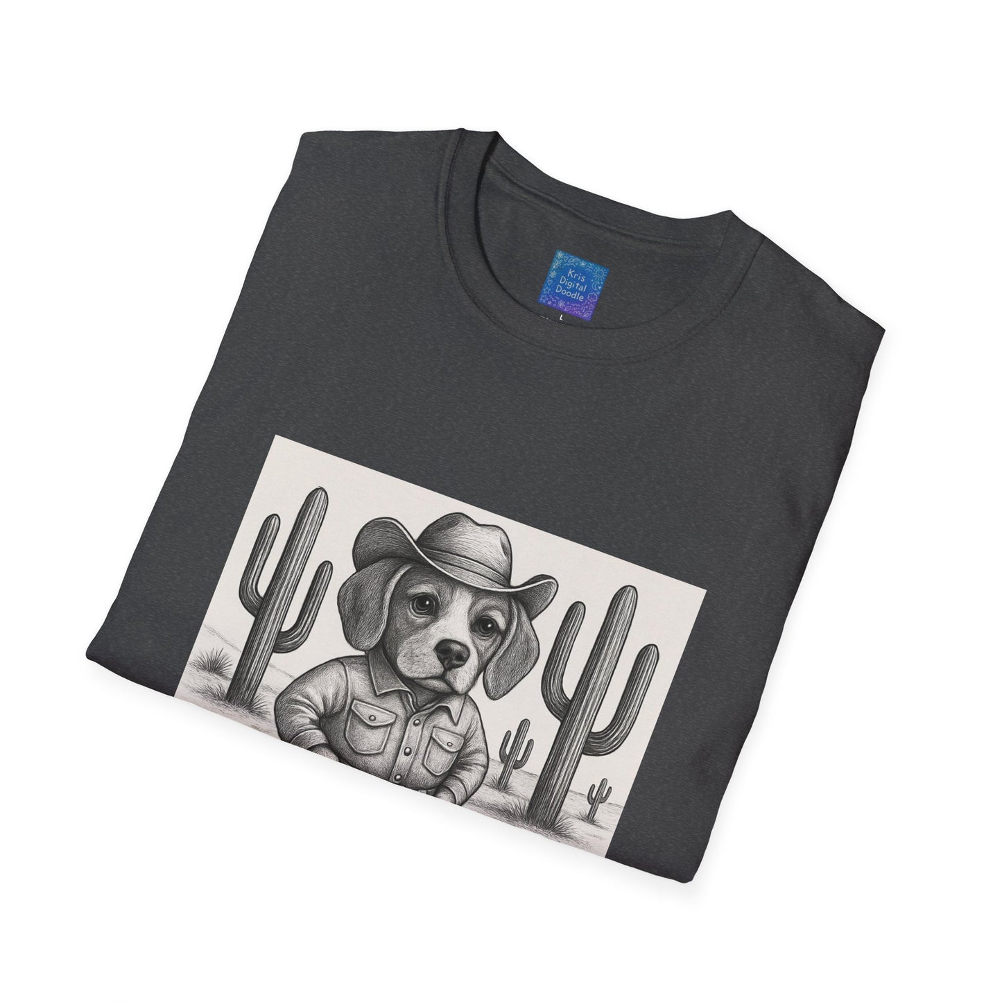 Cowboy Dog T-Shirt, Funny Western Desert Graphic Tee